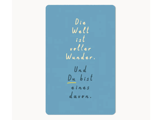 Postkarte Lunacard Die Welt ist voller Wunder