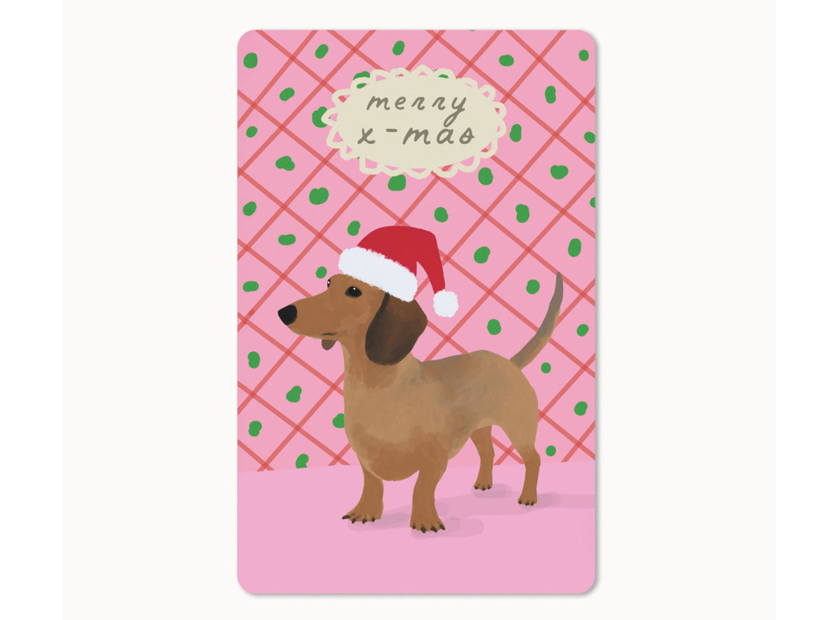 Weihnachtskarte Lunacard Christmas Dog