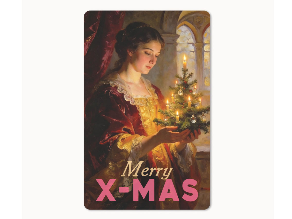 Weihnachtskarte Lunacard Merry X-Mas
