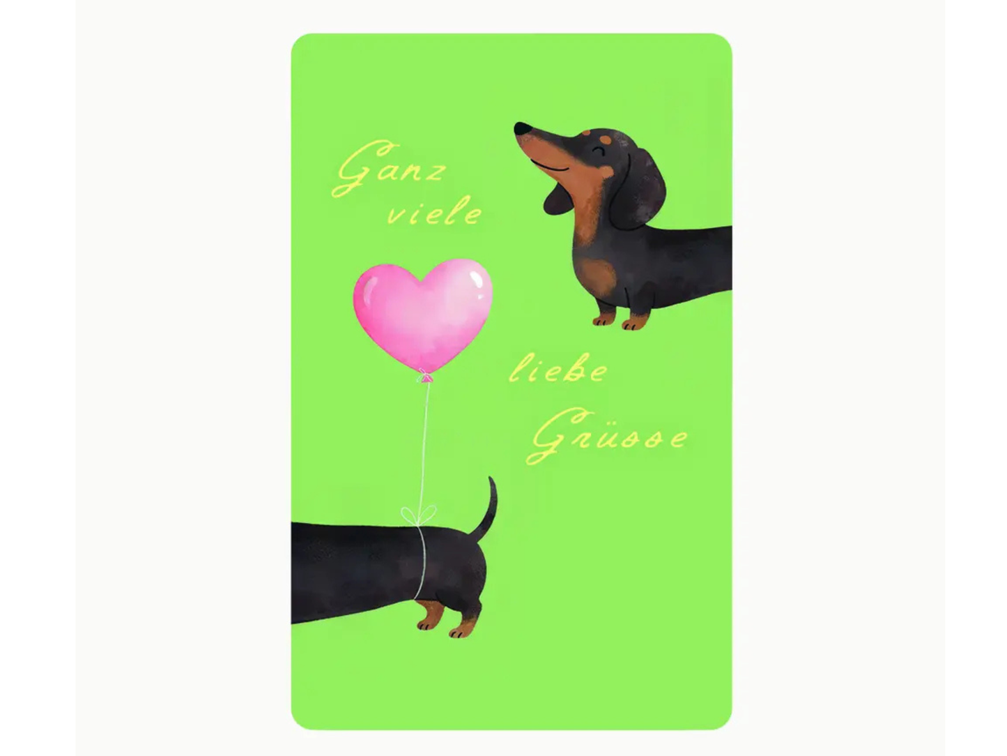 Postkarte Lunacard Dackelgrüße