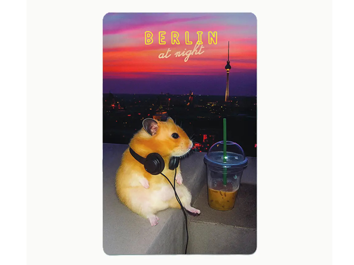 Postkarte Lunacard Berlin at night