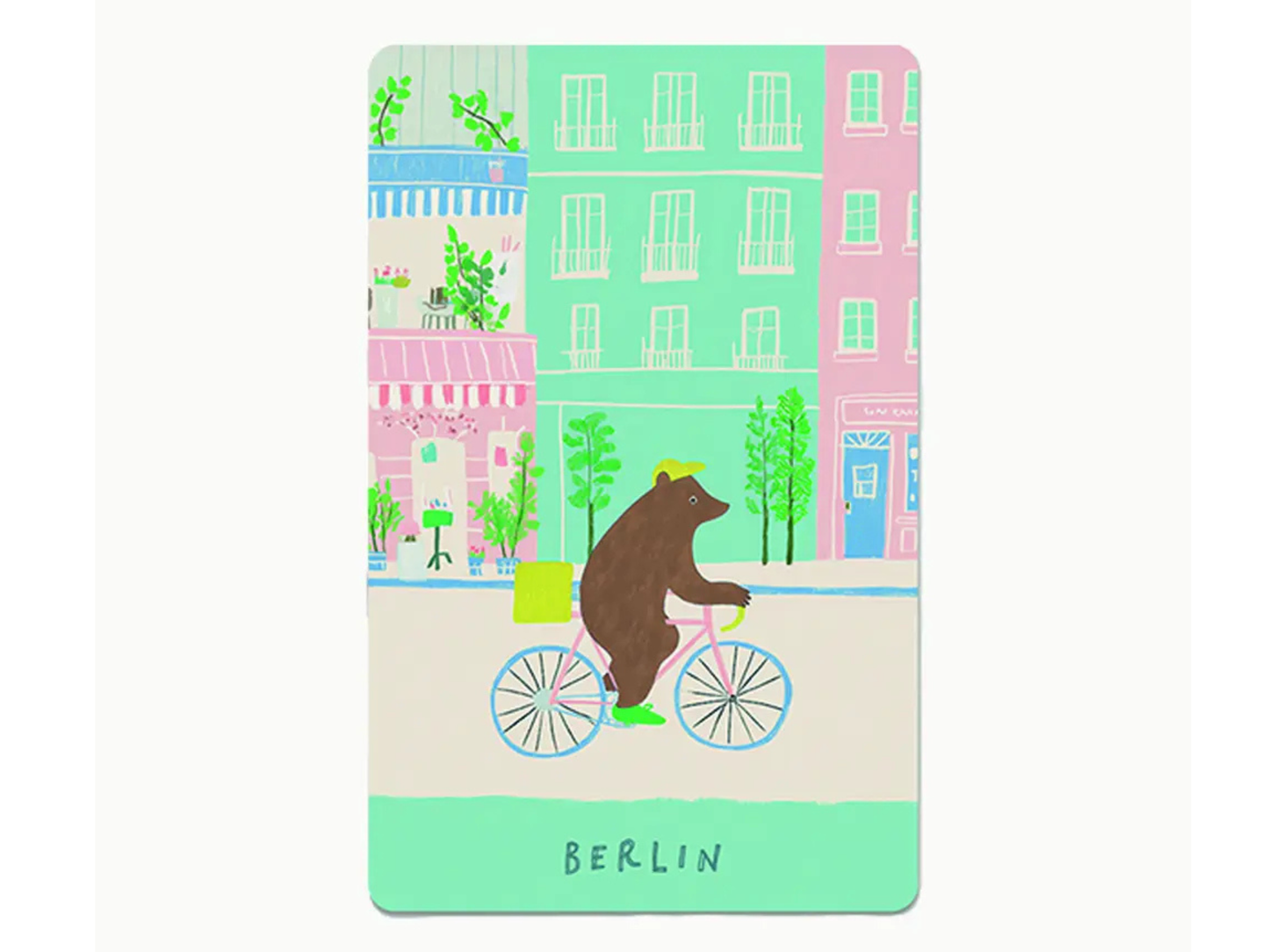 Postkarte Lunacard Berlin Fahrradbär