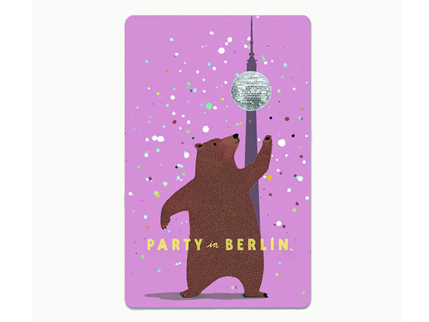 Postkarte Lunacard Berlin Partybär