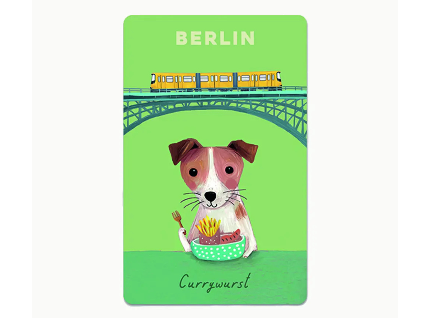 Postkarte Lunacard Berlin Currywurst