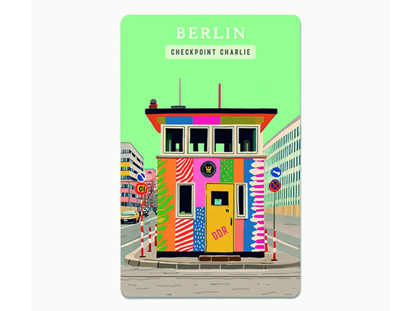 Postkarte Lunacard Berlin Checkpoint Charlie