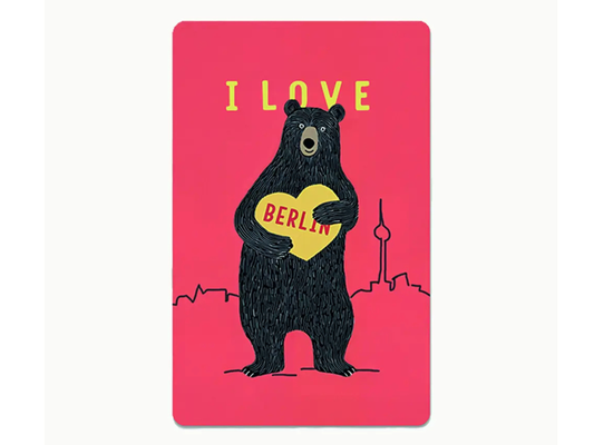 Postkarte Lunacard Berlin Bär Herz