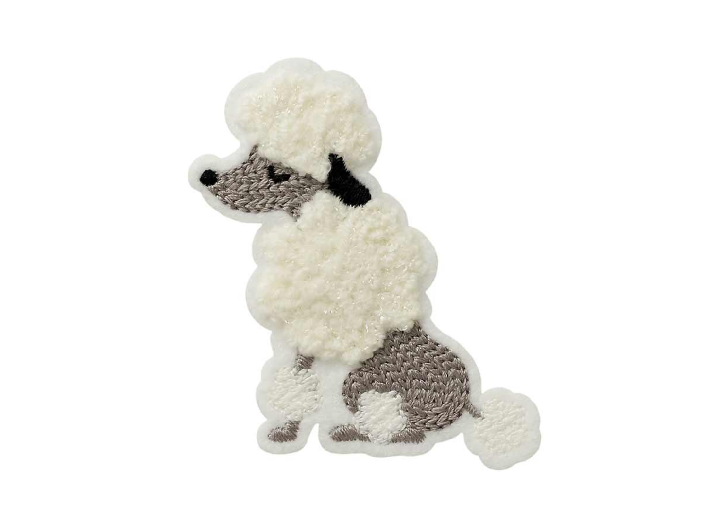 Pudel flauschig Bügelbild/Applikation