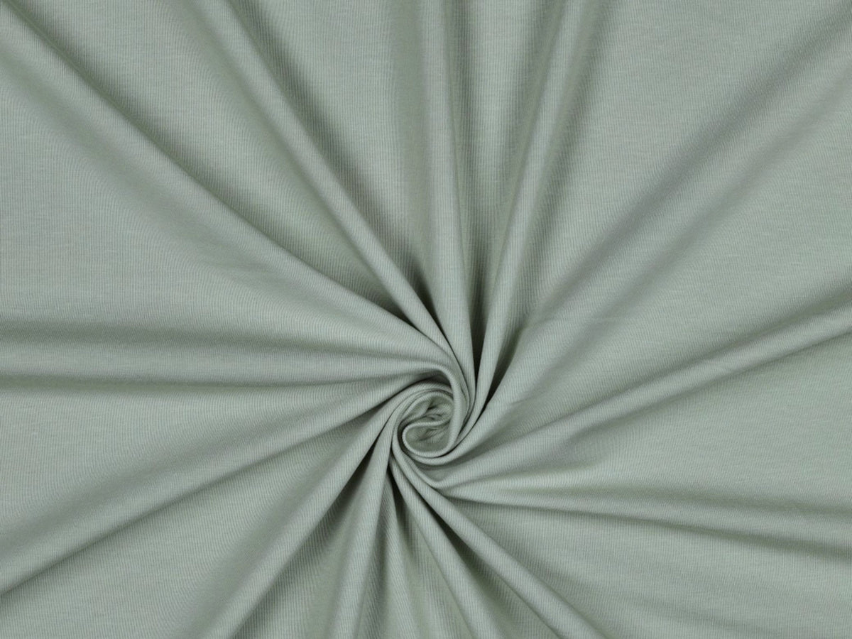 Bio-Baumwolljersey Uni Salbei Pastell