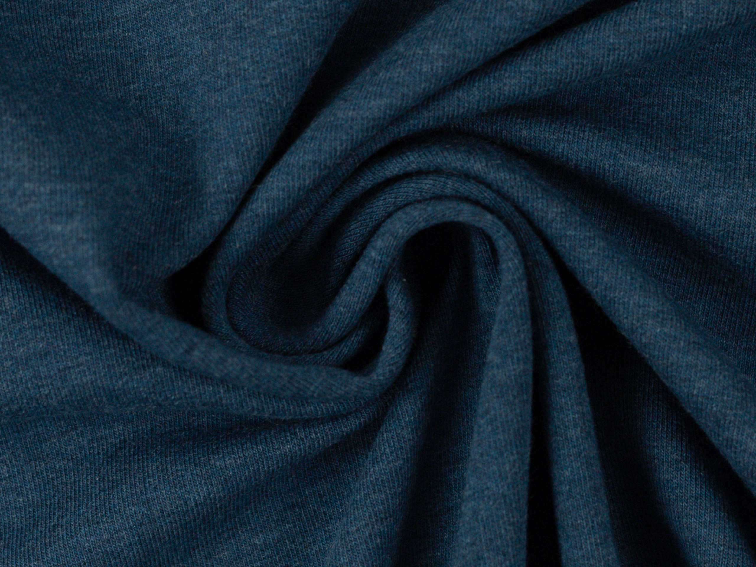 Sweatshirtstoff Petrolblau Melange 1749
