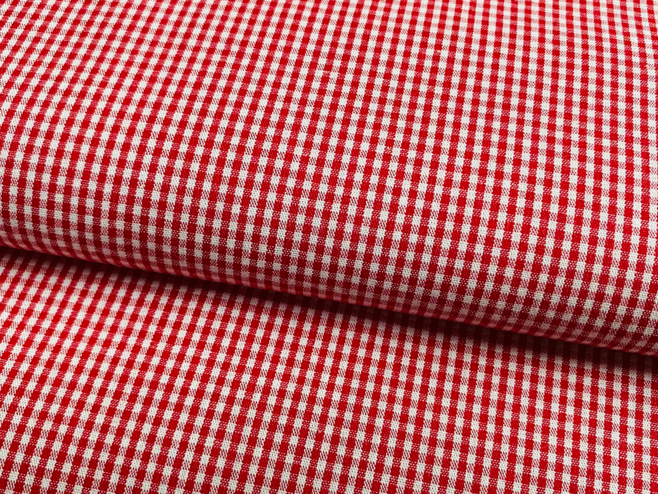 Baumwollstoff Vichy Karo Rot 3 mm kariert VH 002