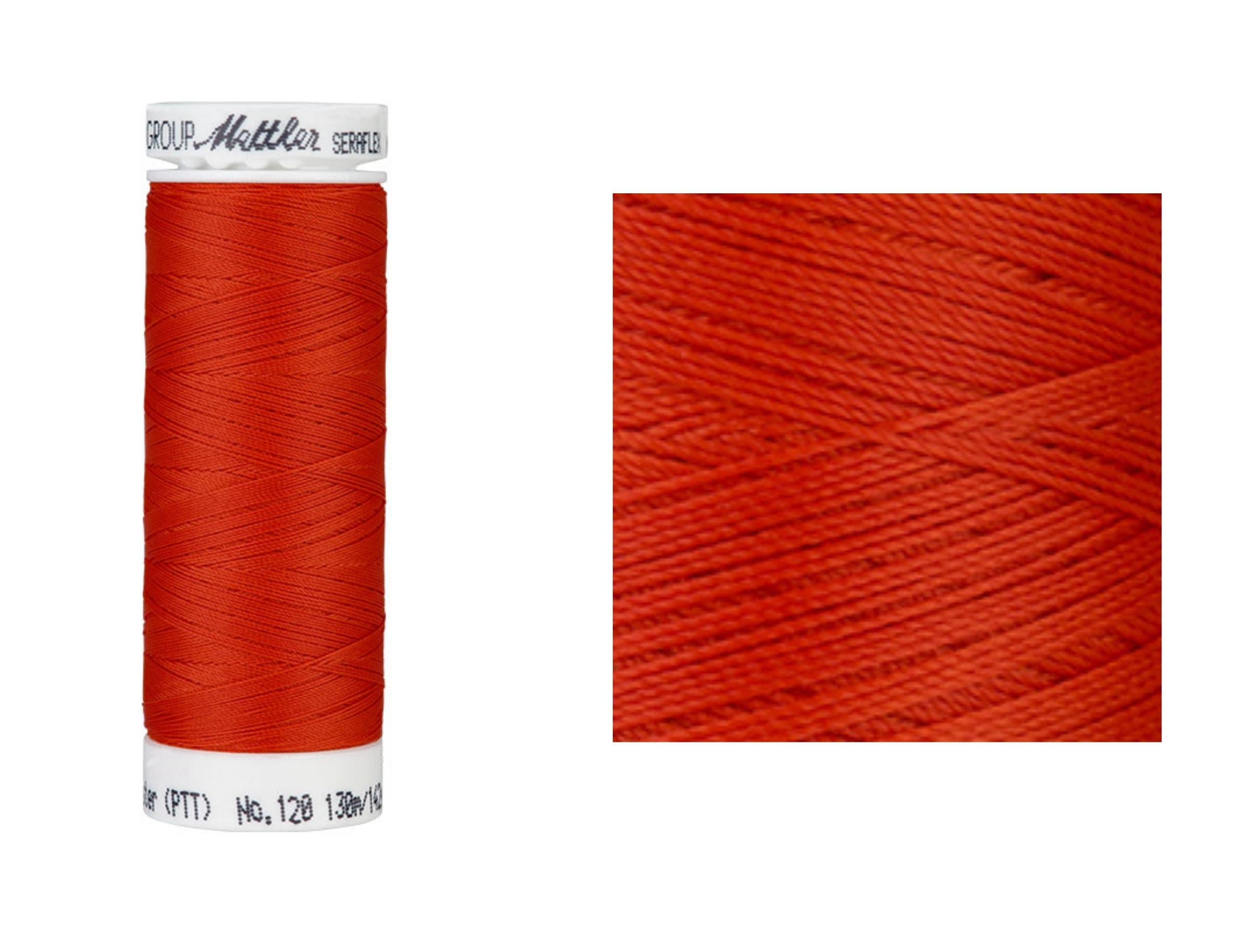 Seraflex Elastik-Nähgarn Vermillion Tomatenrot 1336 Amann Mettler 130 m