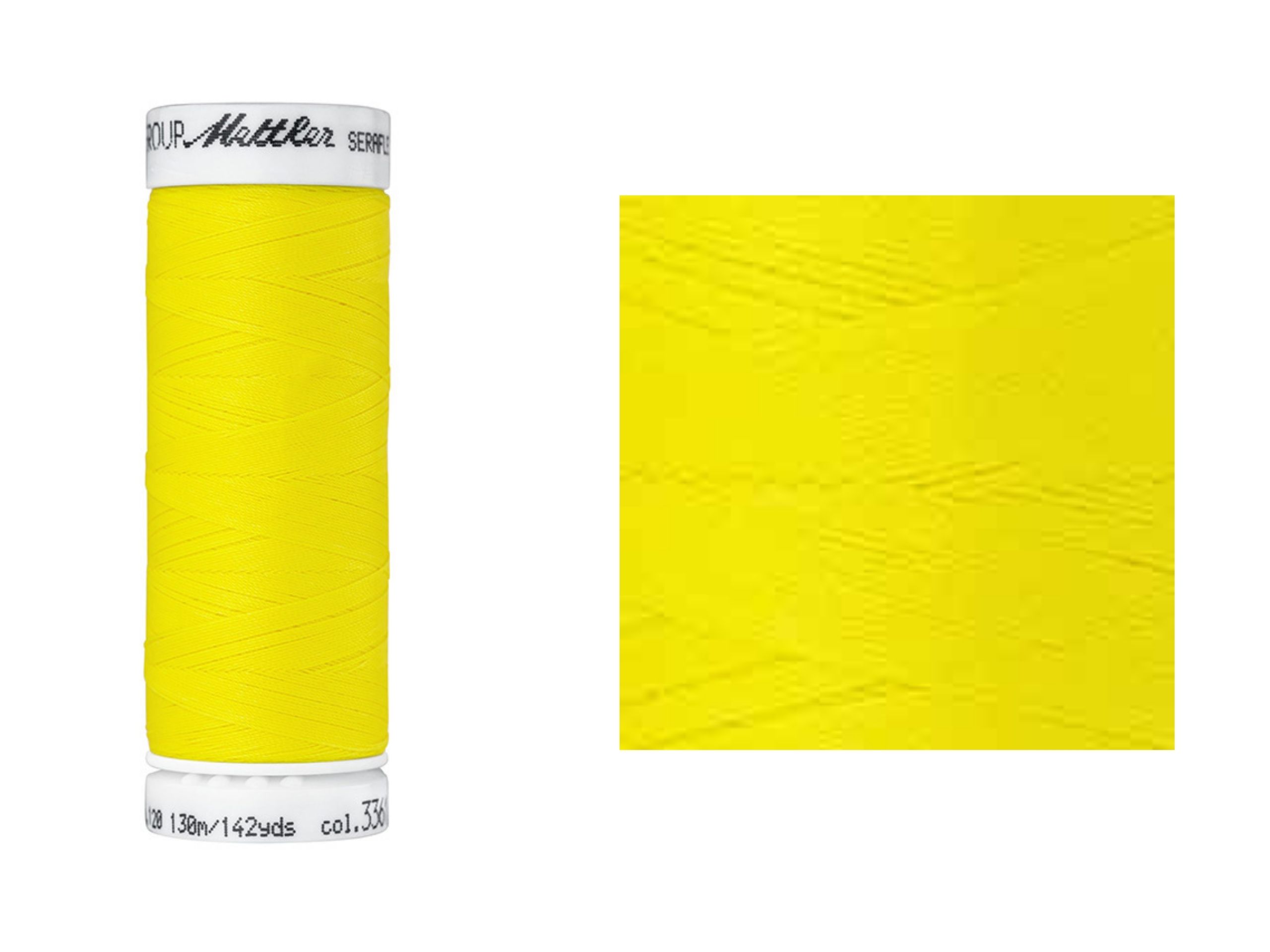 Seraflex Elastik-Nähgarn Lemon Gelb 3361 Amann Mettler 130 m