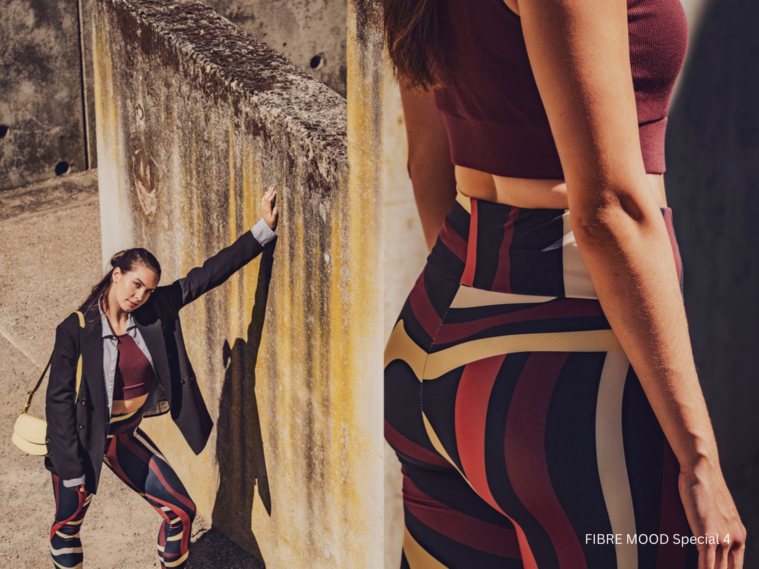 FIBRE MOOD Trikotstoff Yoga Tribal Stripes