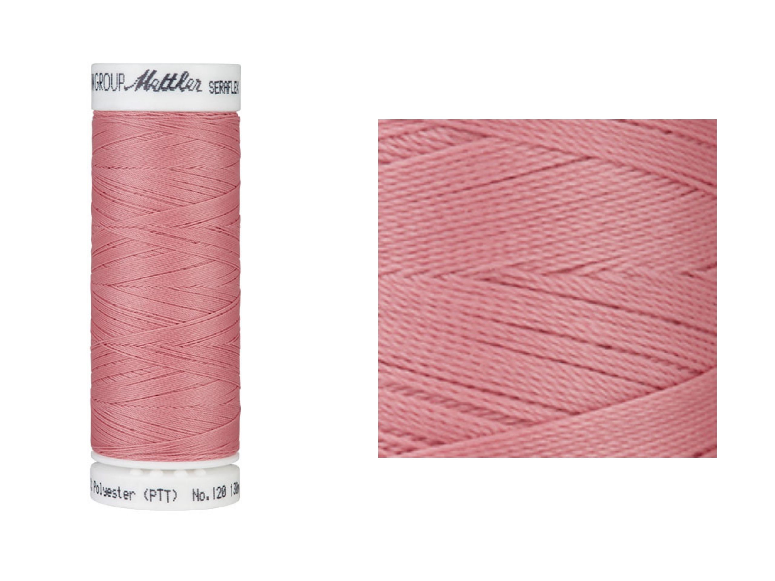 Seraflex Elastik-Nähgarn Rose Quarz Altrosa 1057 Amann Mettler 130 m