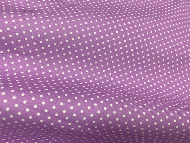 Baumwollstoff Pünktchen Weiß auf Lila VH 015