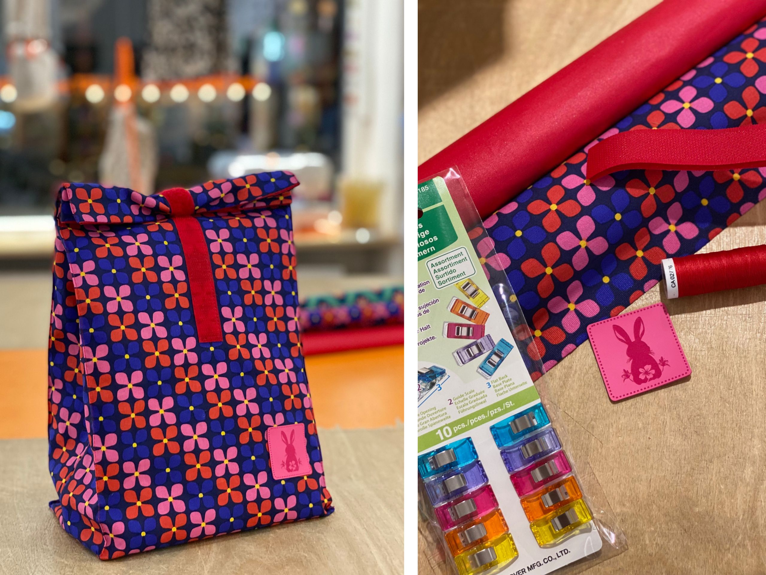 smilla Nähpackage S Retroflower für 2-3 Lunchbags