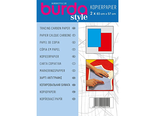 Burda Kopierpapier Rot und Blau 2 Stück 83 x 57 cm