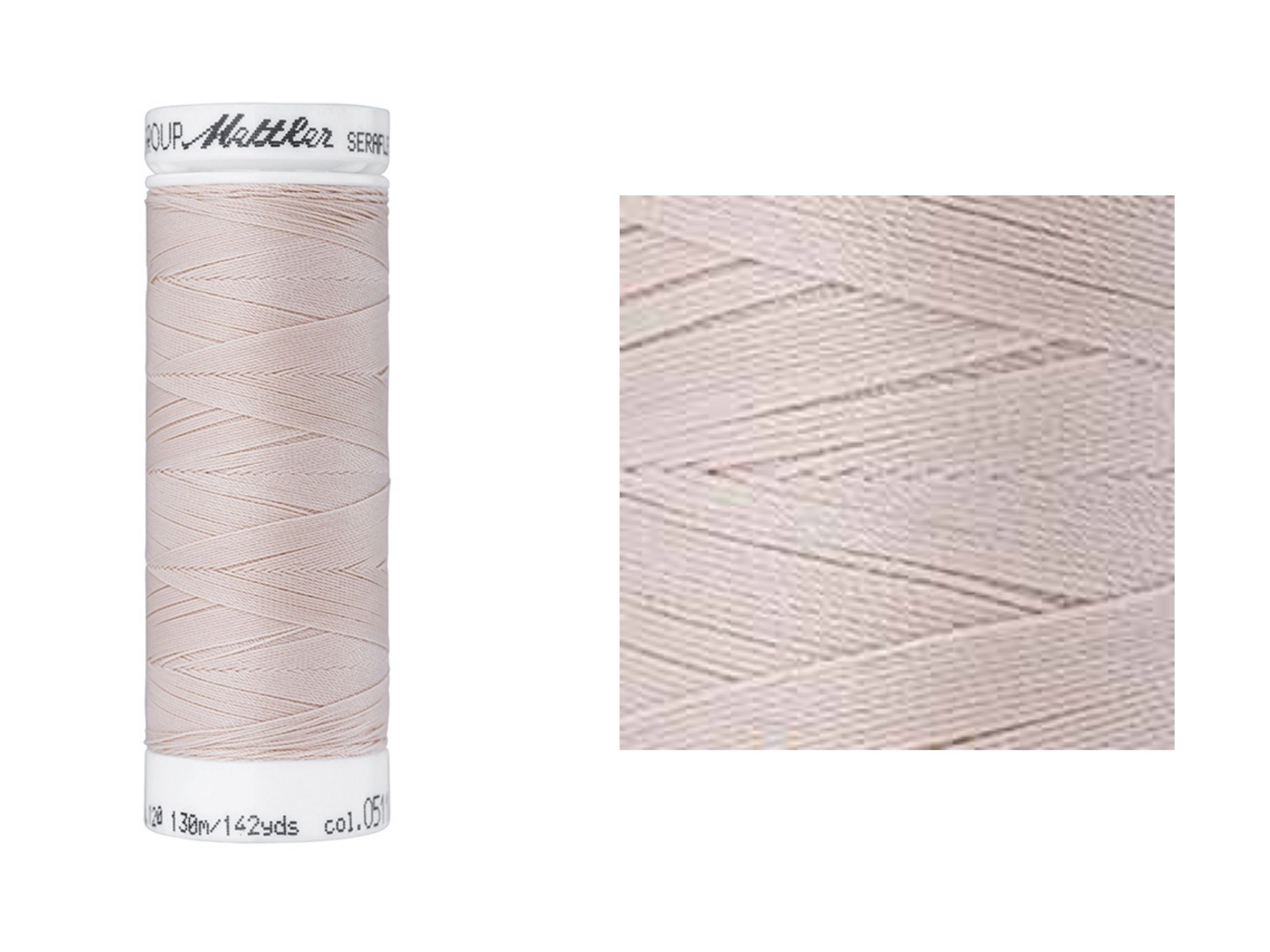 Seraflex Elastik-Nähgarn Nude Creme 511 Amann Mettler 130 m
