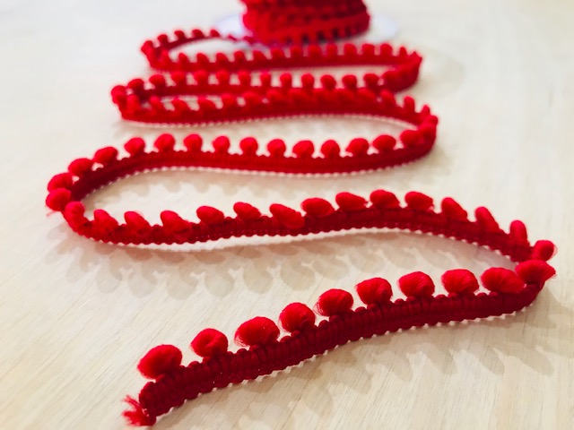 Bommelborte Mini Rot 5 mm 108