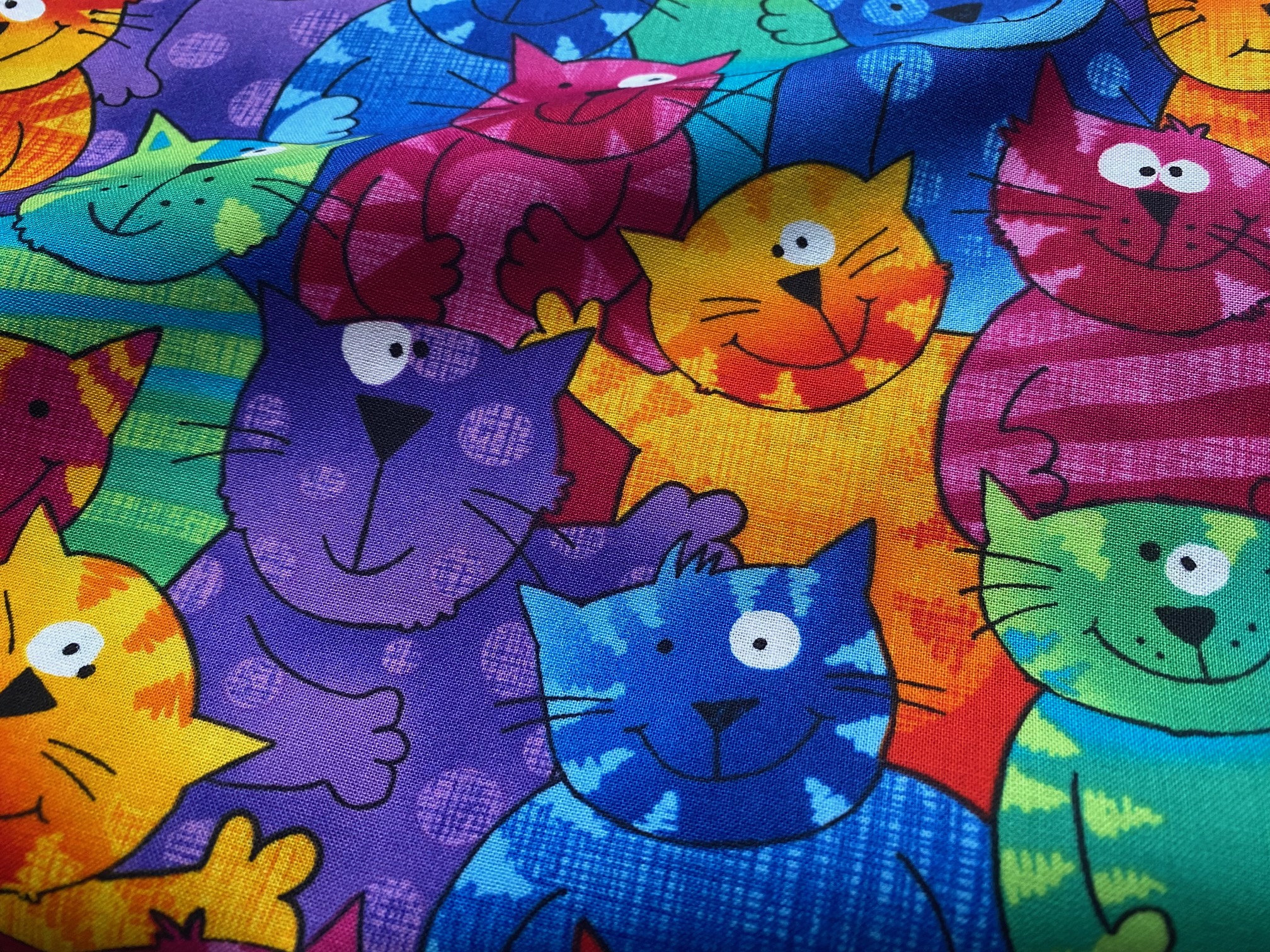 Kinderstoff Crazy Cats Katzen Timeless Treasures