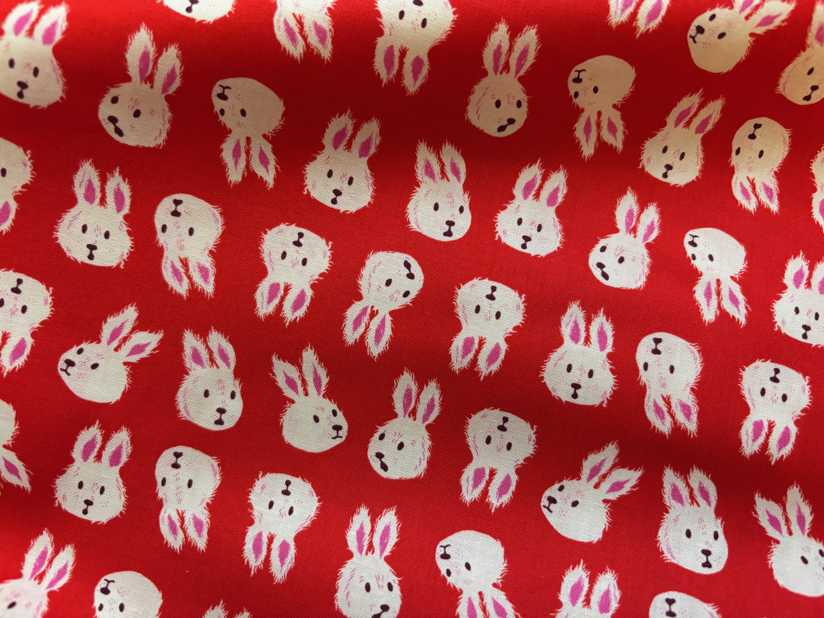 Baumwollstoff Hello Alice Hasen Rot Ruby Star Society