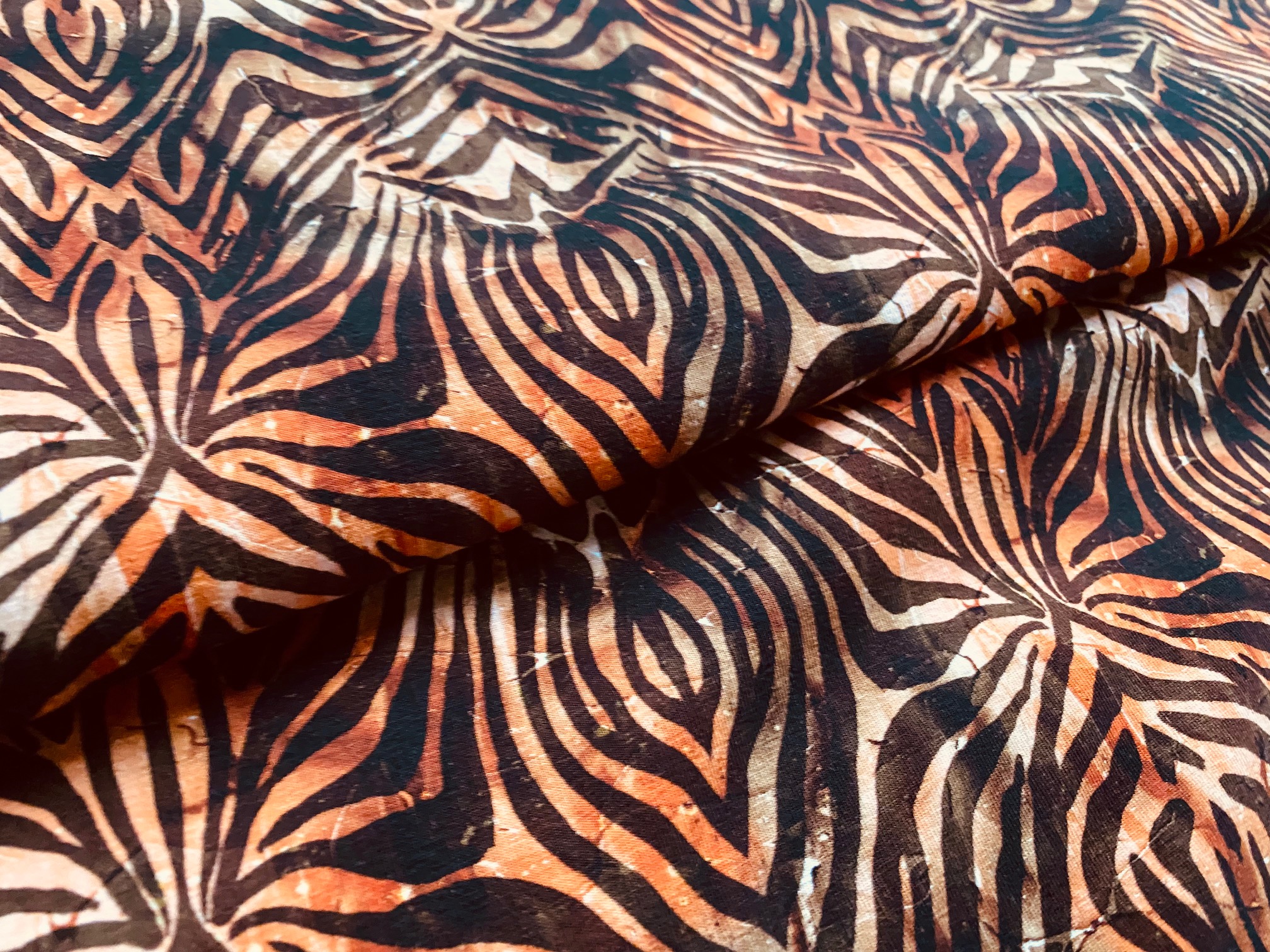 Jersey Zebra Rostbraun Animal Print