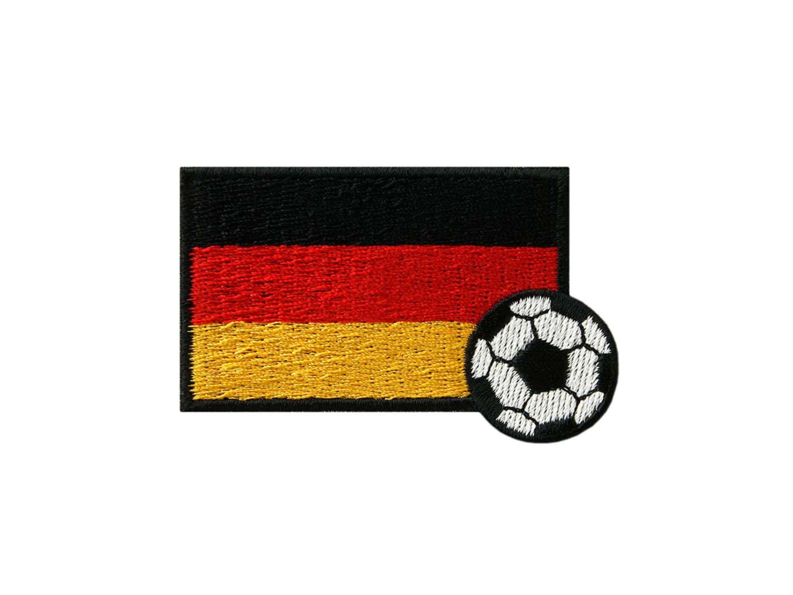 Deutschlandfahne Fußball Bügelbild/Applikation Monoquick