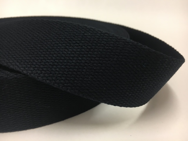 Gurtband Schwarz Extrastark 25 mm 000