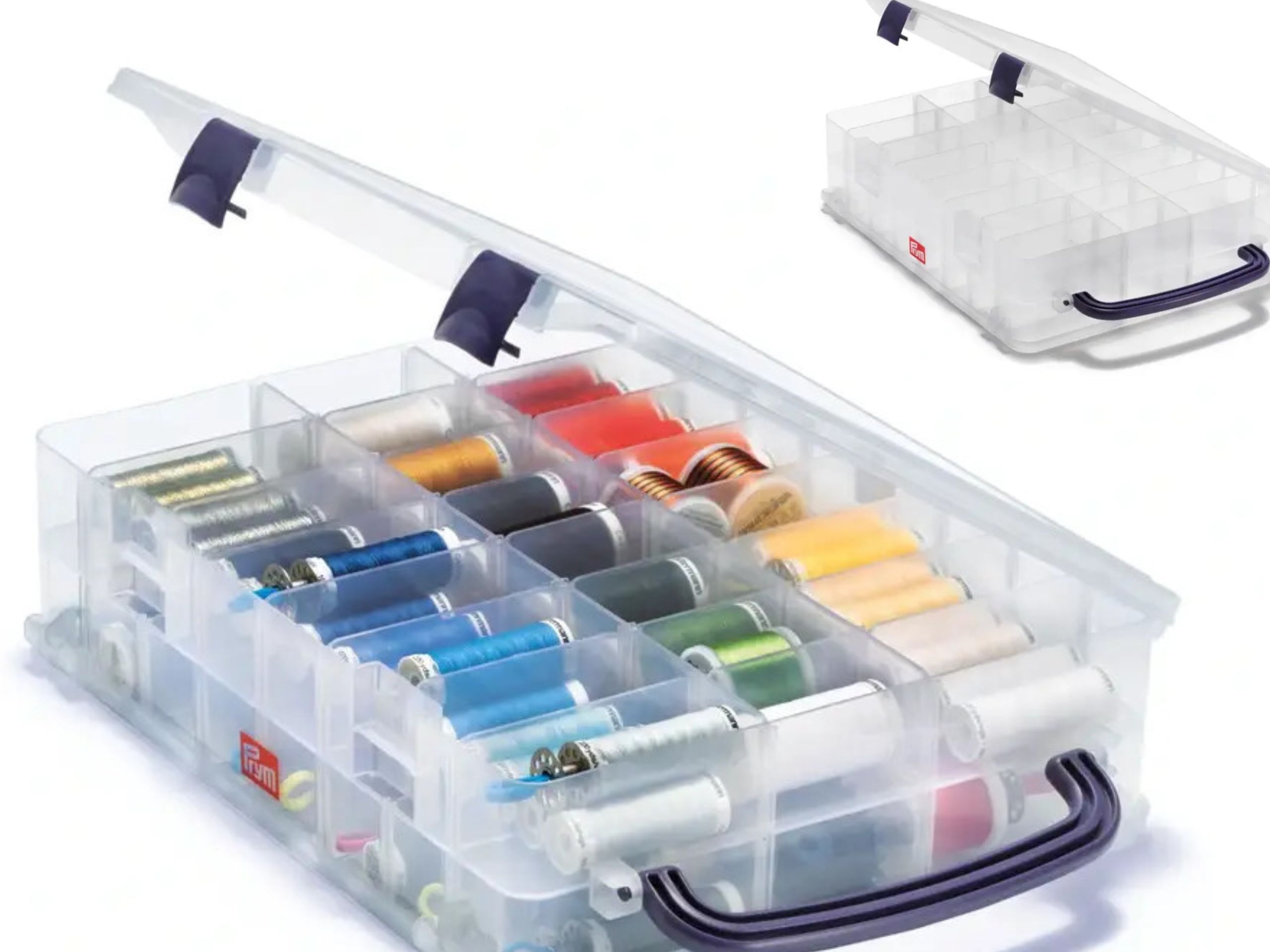 Prym Garnrollenbox transparent aus Kunststoff
