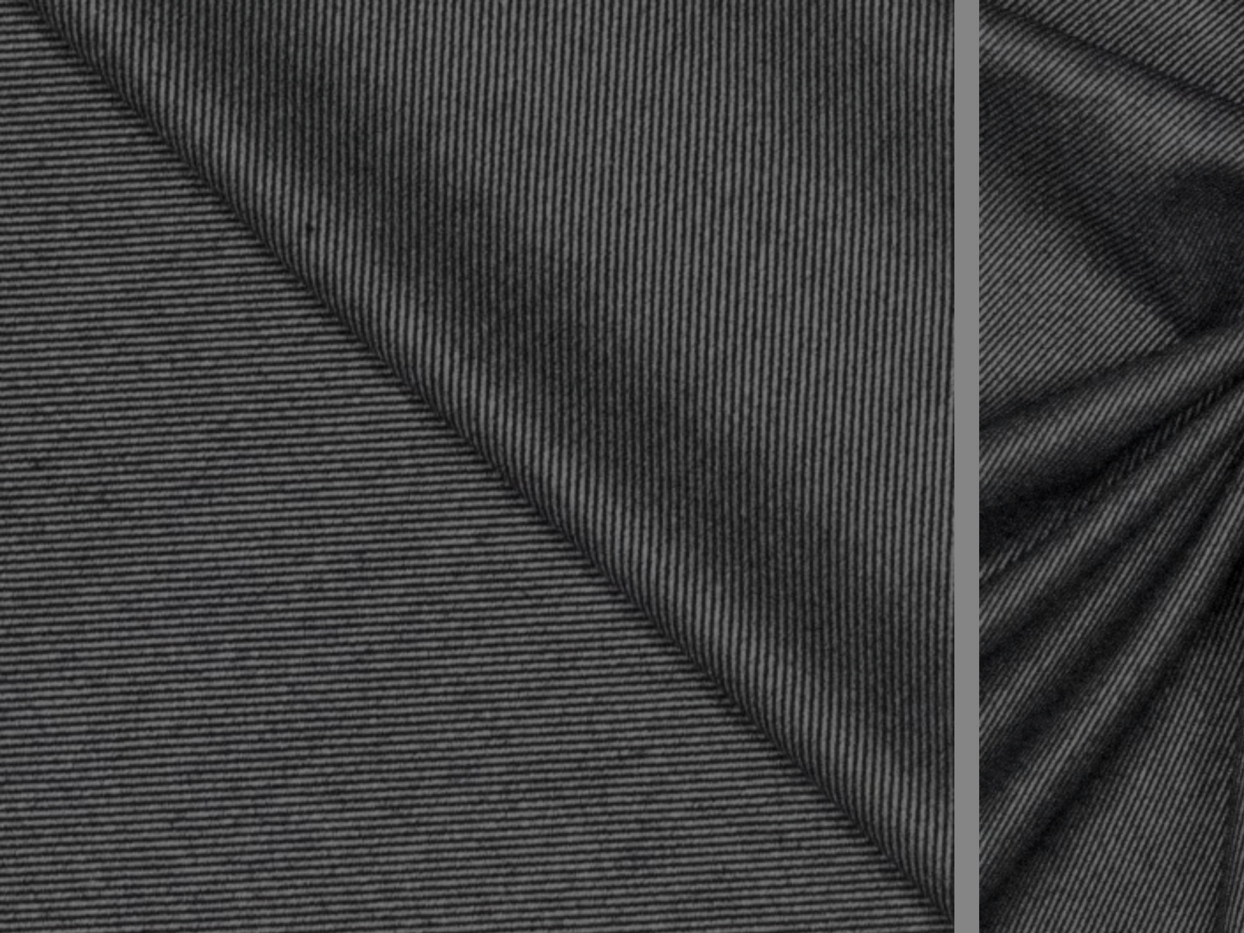 Bambusfaser Quergestreift Grau Recycled Hosenstoff