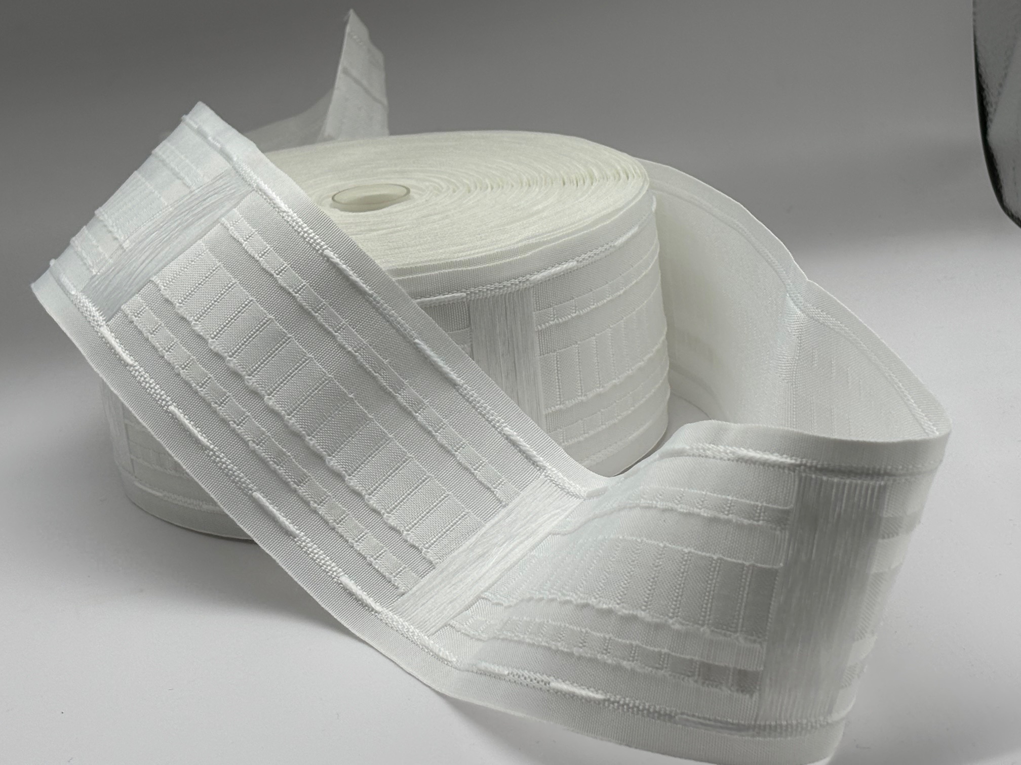 Falten-Gardinenband 85 mm breit Naturweiß Multi