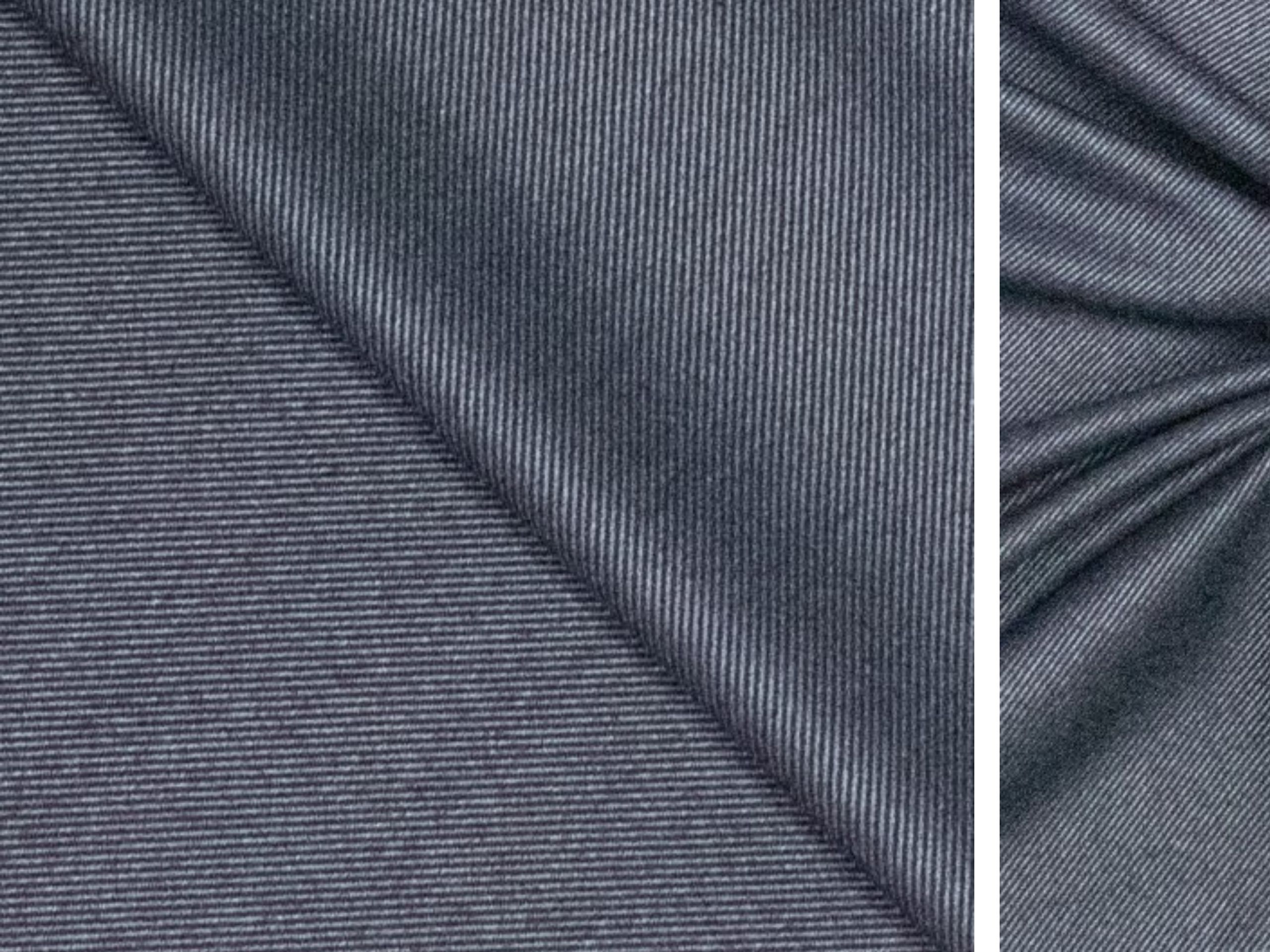 Bambusfaser Quergestreift Blau Recycled Hosenstoff