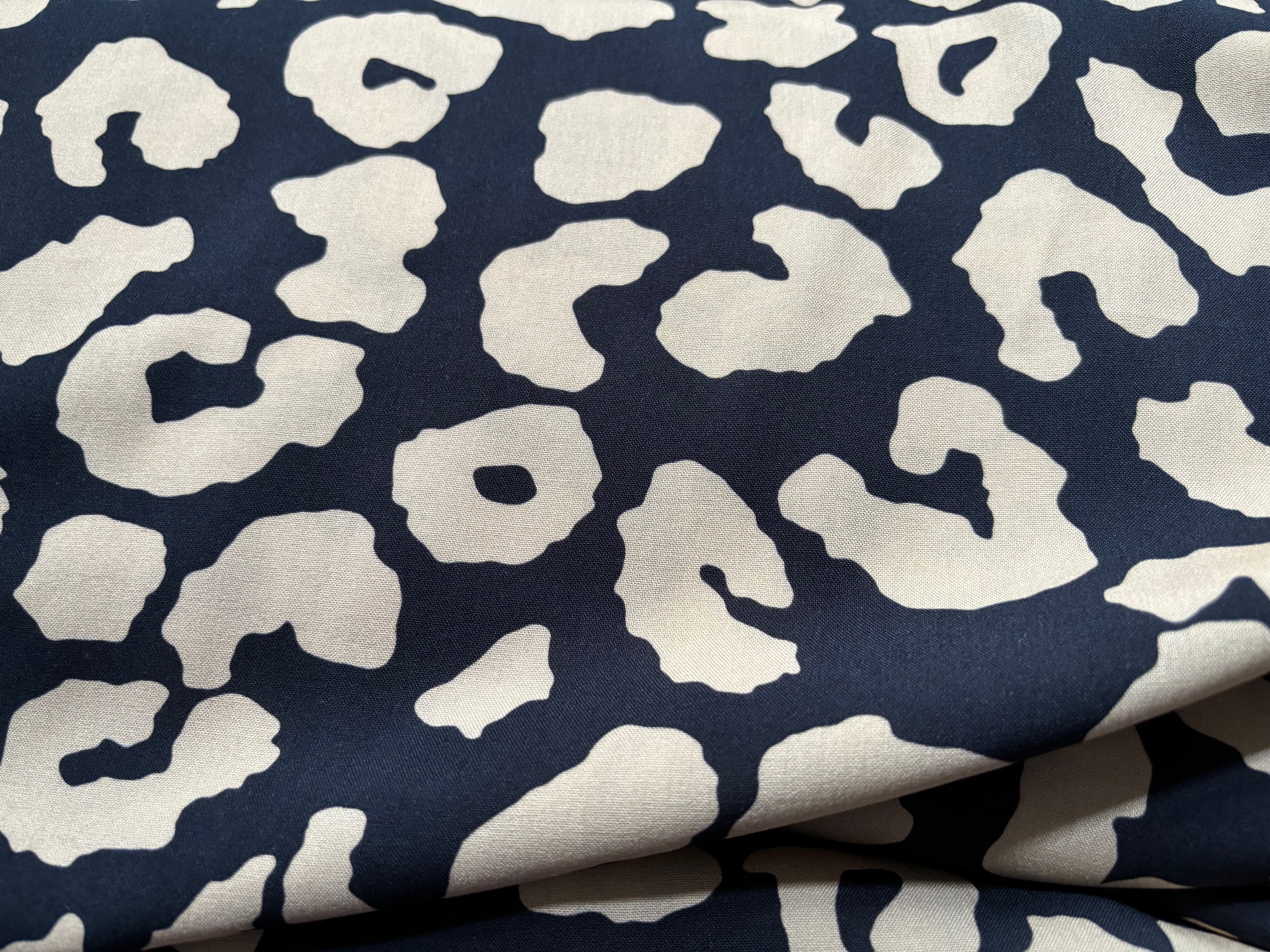 Viskose Leo Schwarz Beige