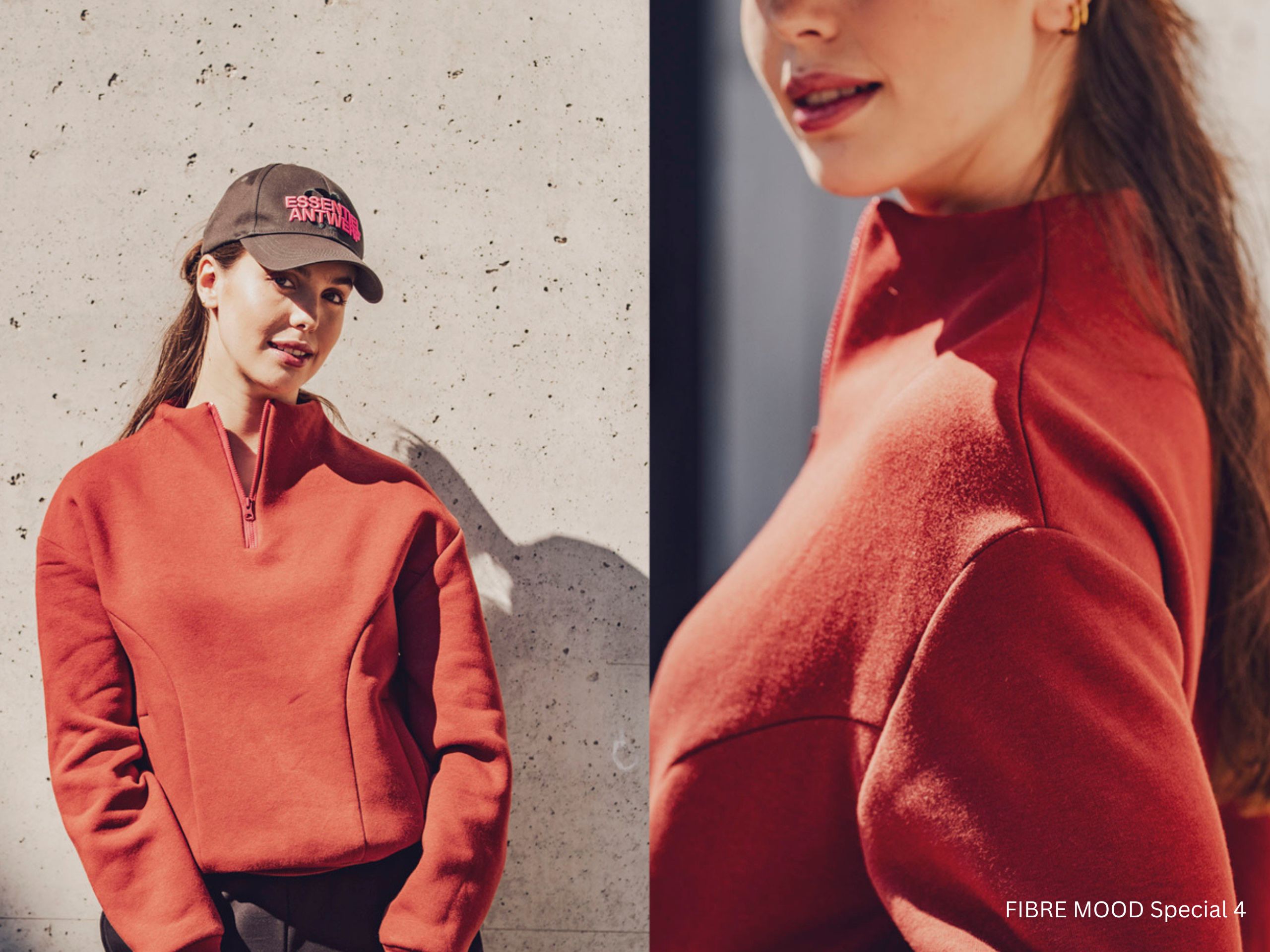 BIO-Heavy Jogging Sweat Rotbraun Recycled FIBRE MOOD