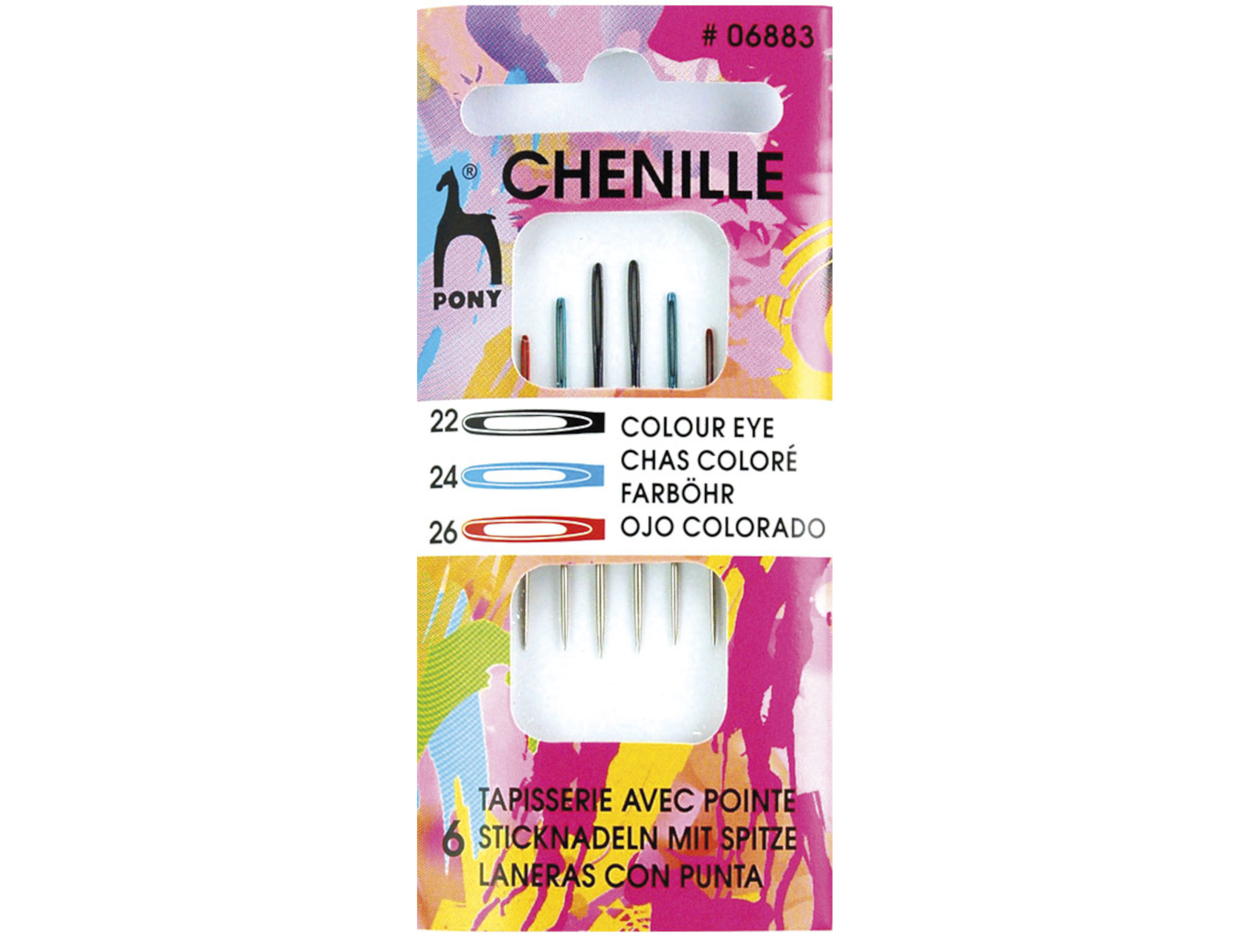 Pony Sticknadeln Chenille mit Spitze 22-26 Feine Stickarbeiten