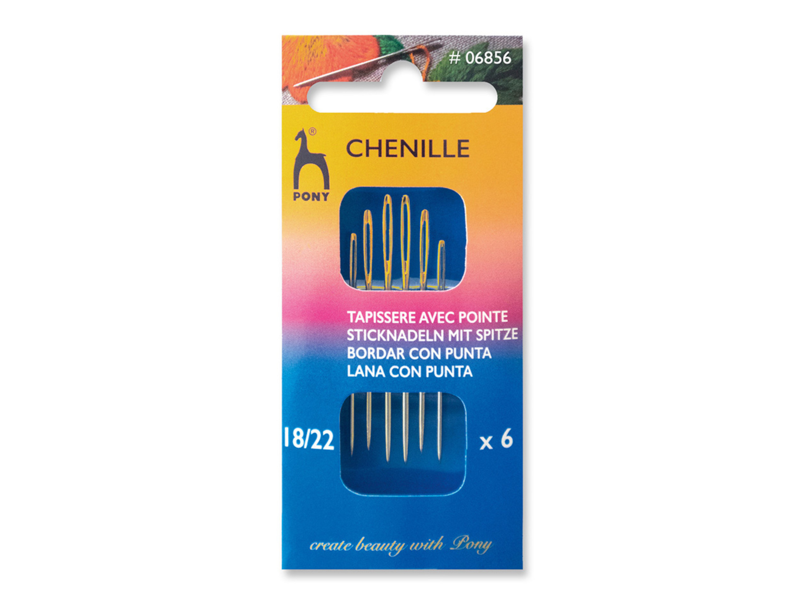 Pony Sticknadeln Chenille mit Spitze 18-22