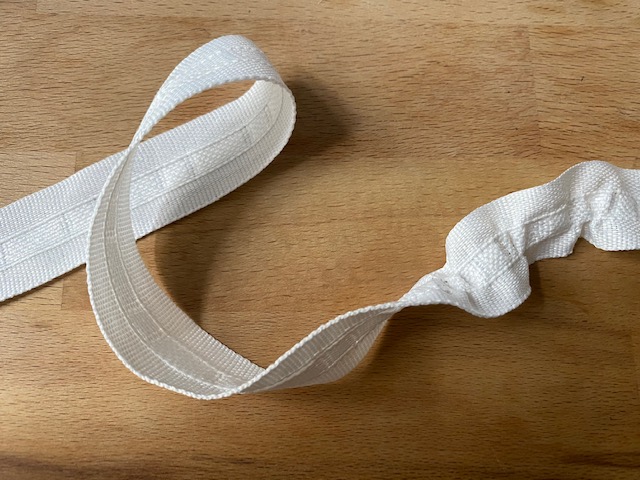 Gardinenband Kräuselband 22 mm breit Naturweiß