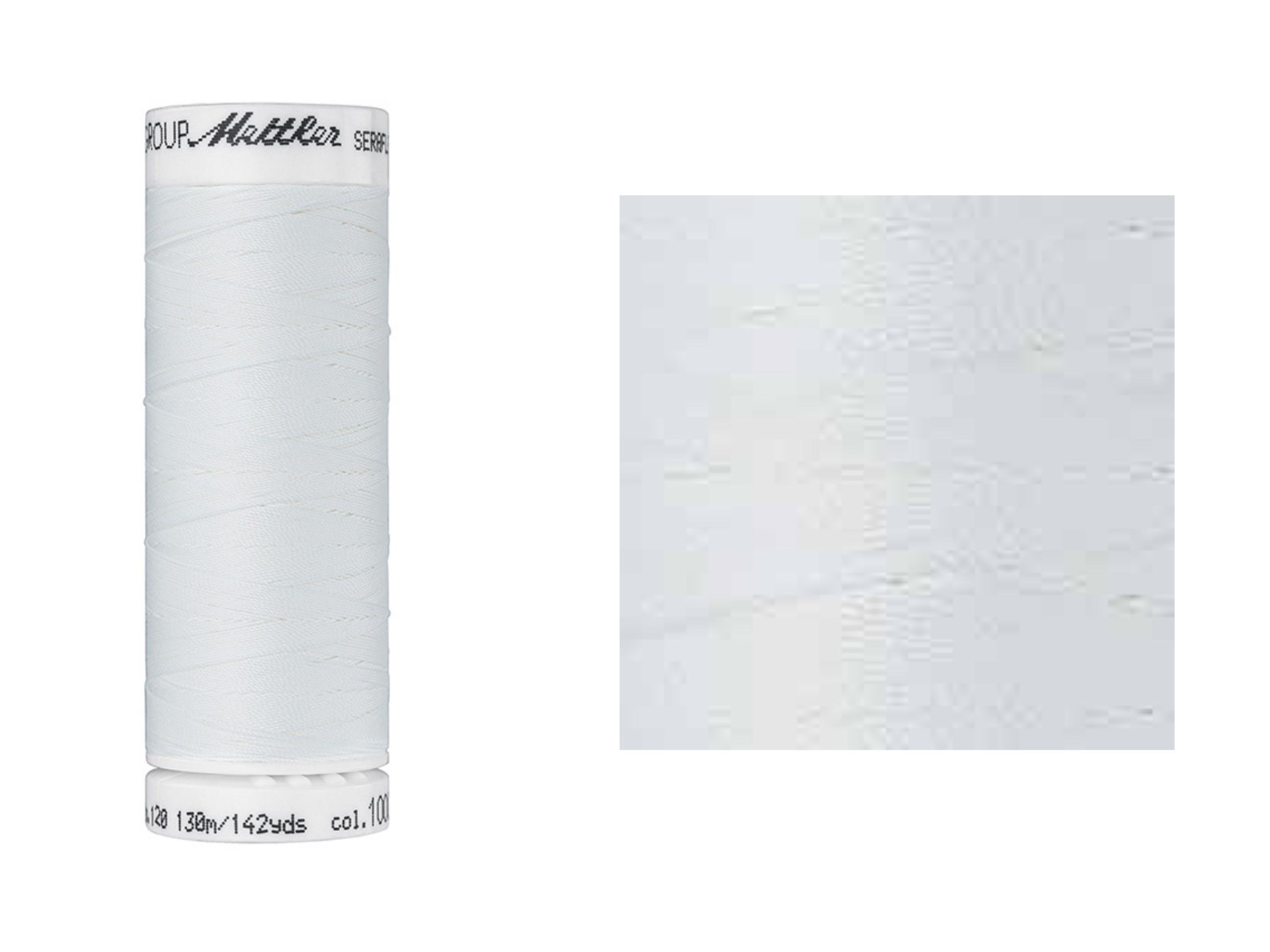 Seraflex Elastik-Nähgarn Eggshell Offwhite 1000 Amann Mettler 130 m
