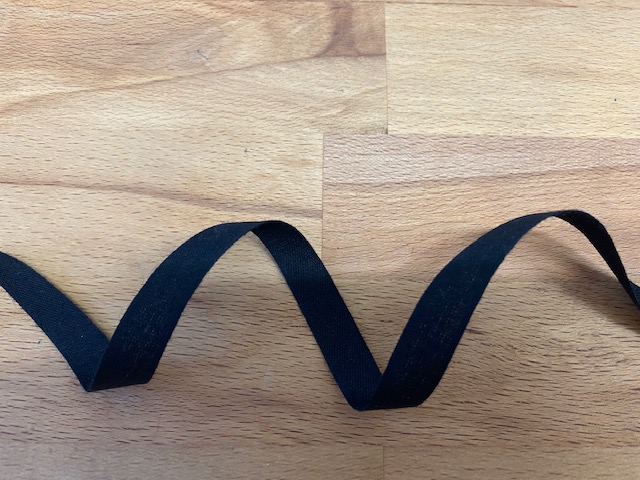 Baumwollband 10 mm Schwarz Nahtband
