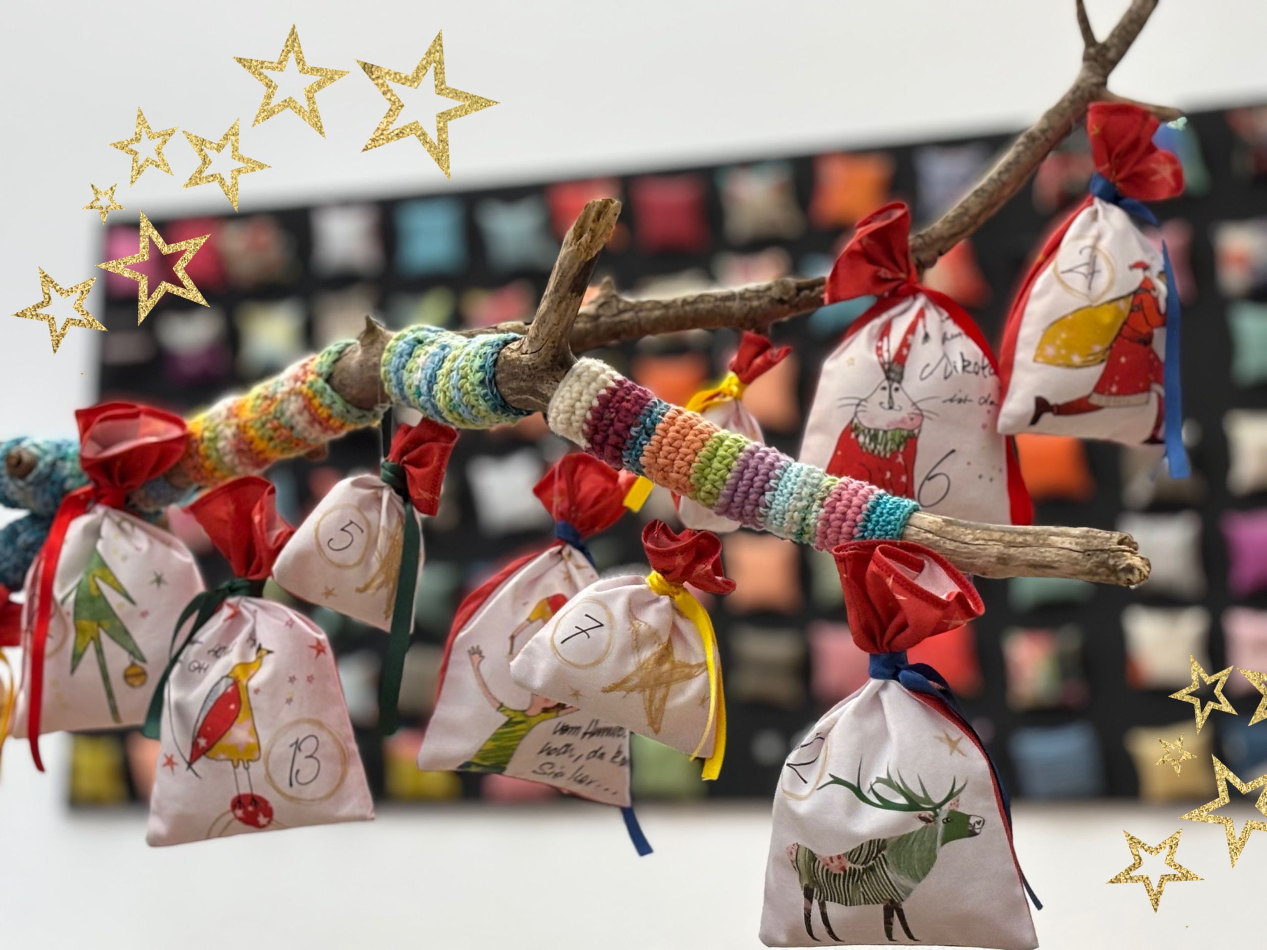 Smilla Adventskalender Stoffpanel 24 Säckchen