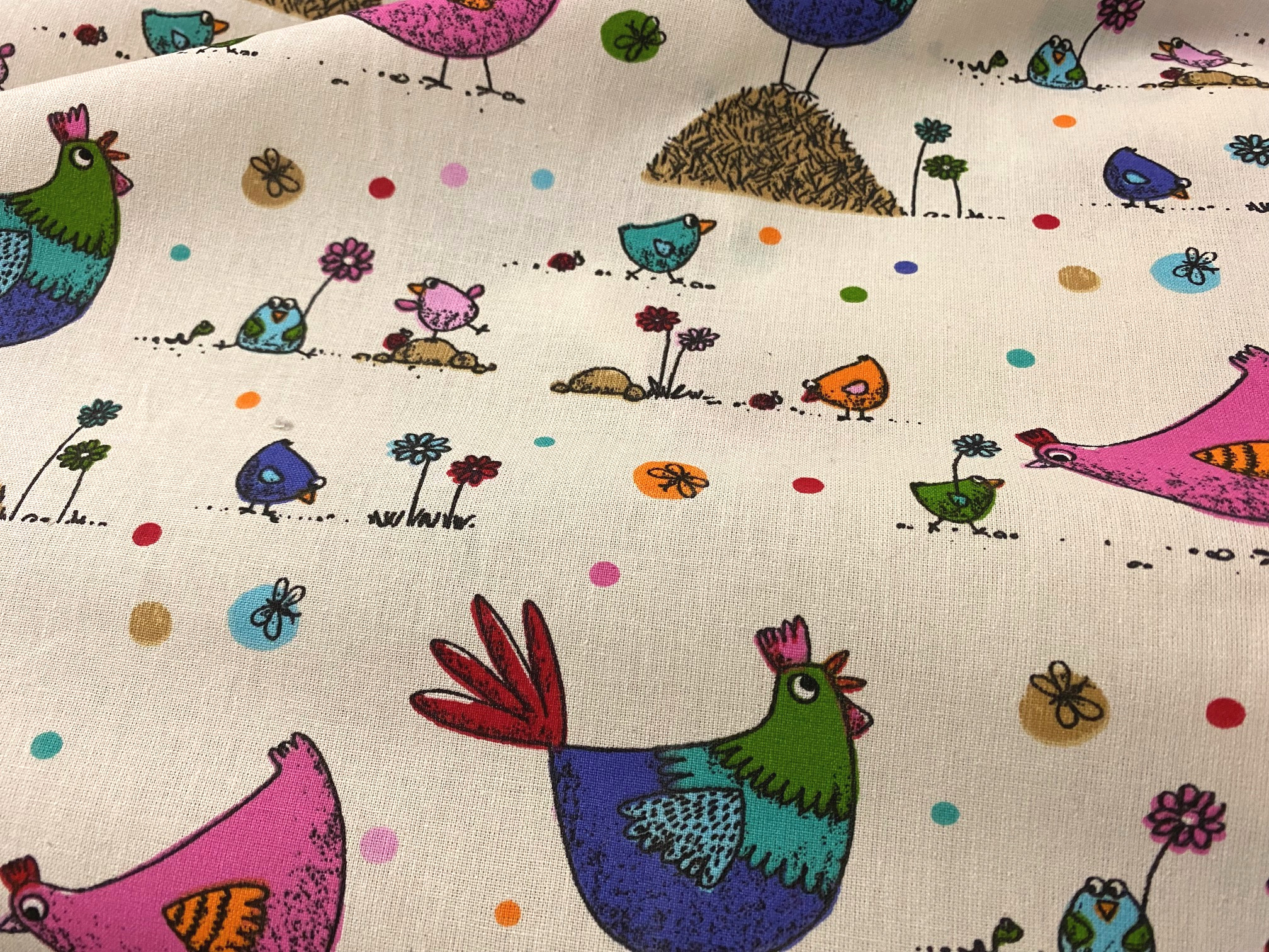 Baumwollstoff Ich wollt ich wär ein Huhn