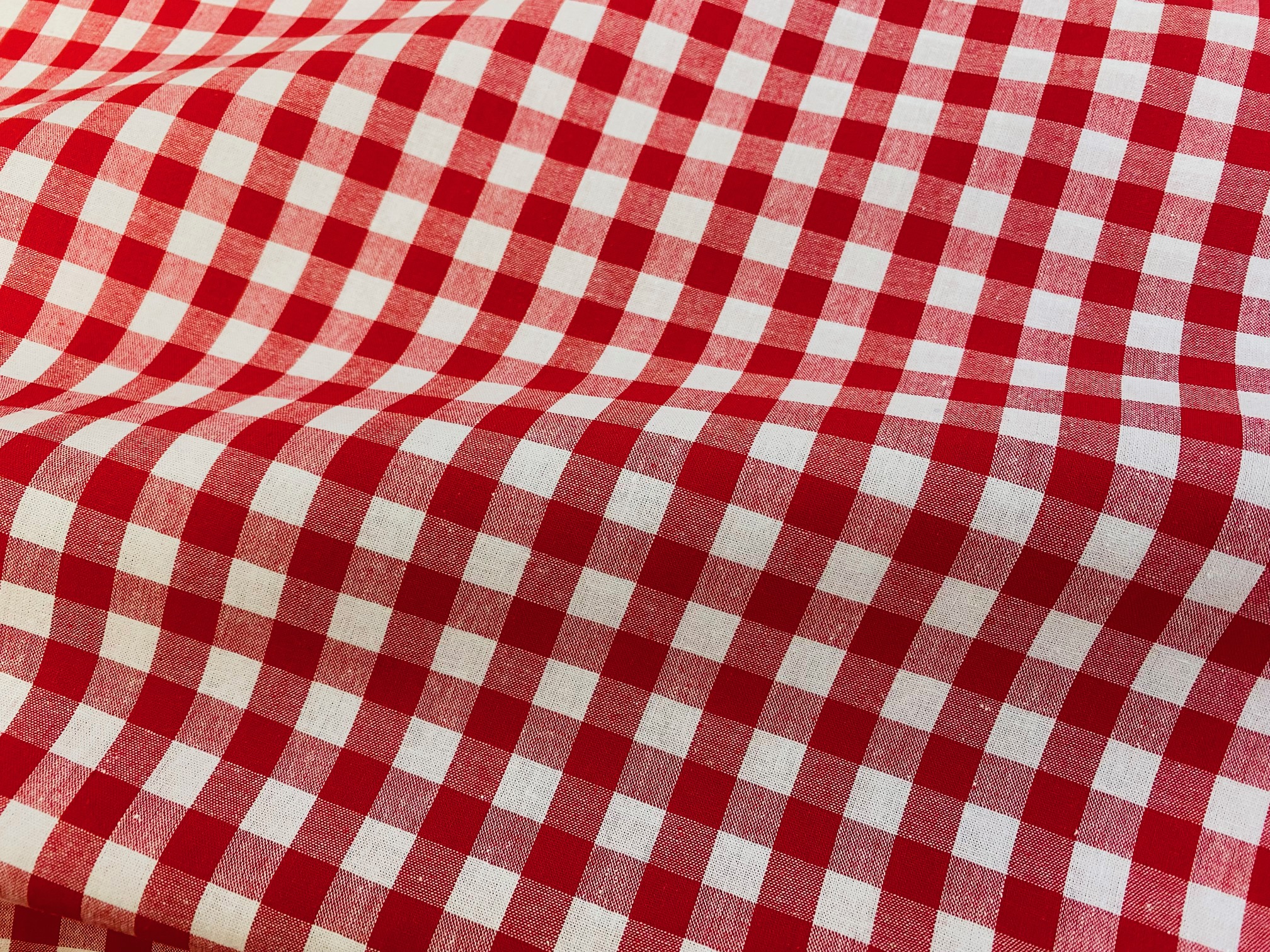 Baumwollstoff Vichy Karo Rot 10 mm kariert VH 002