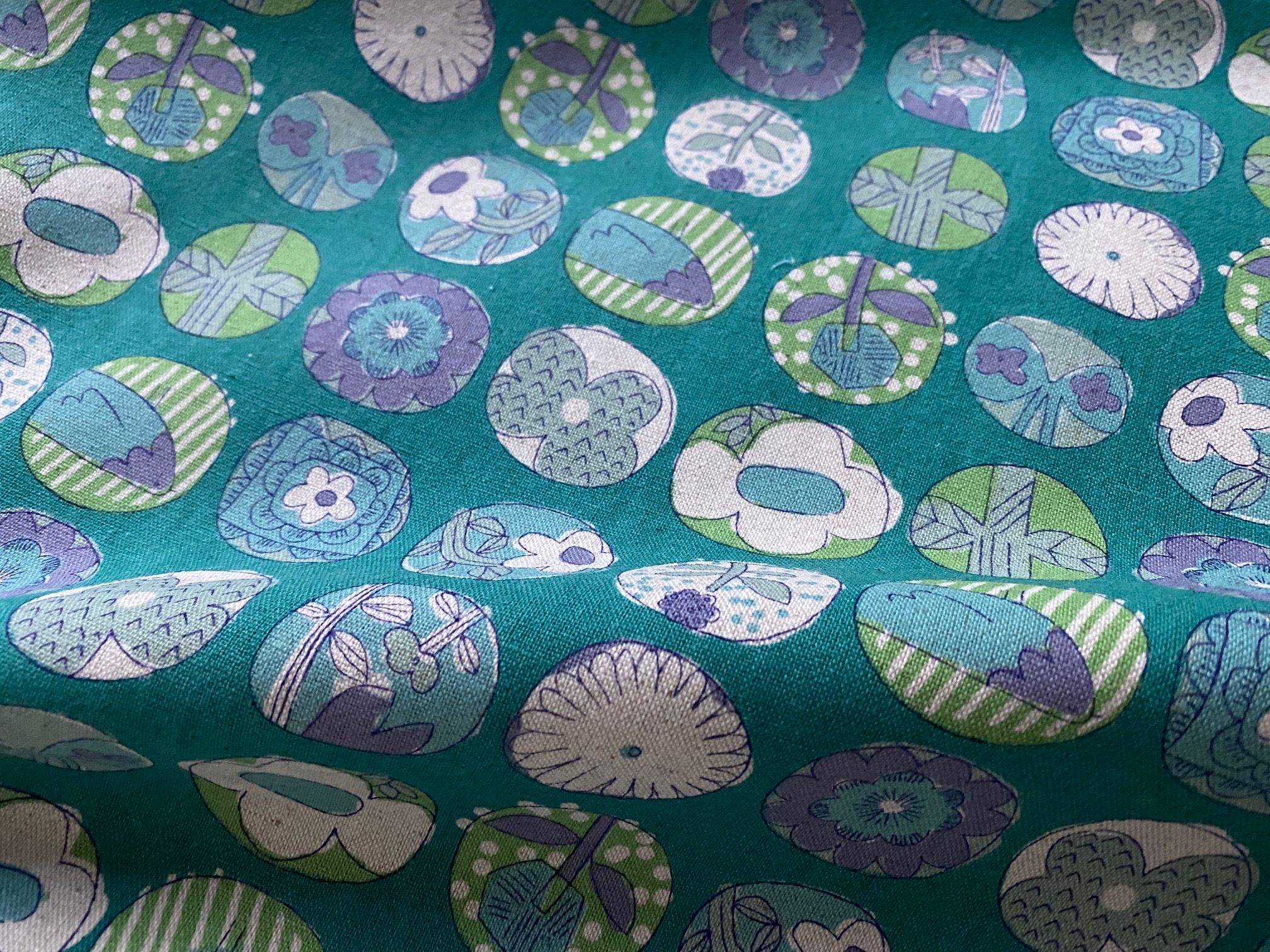 Baumwollstoff Flower Lables Canvas Sevenberry