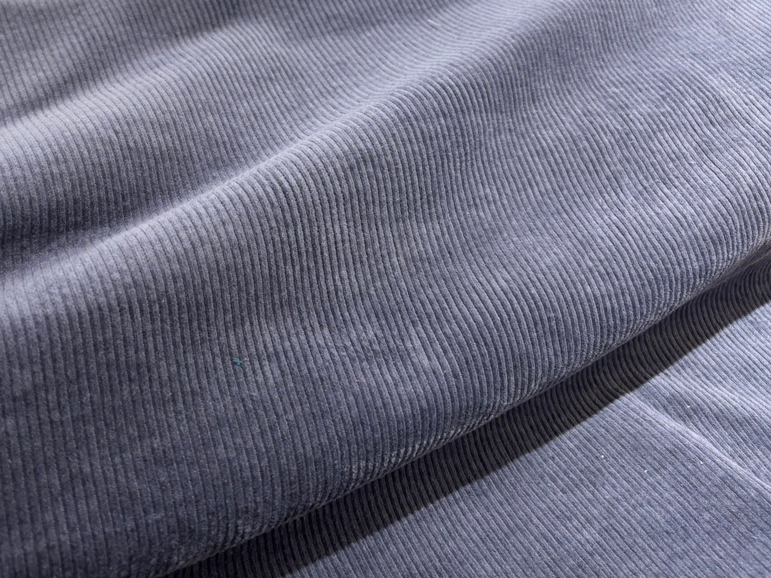 Breitcord Uni Rauchblau Denim Bubble Washed Stretch