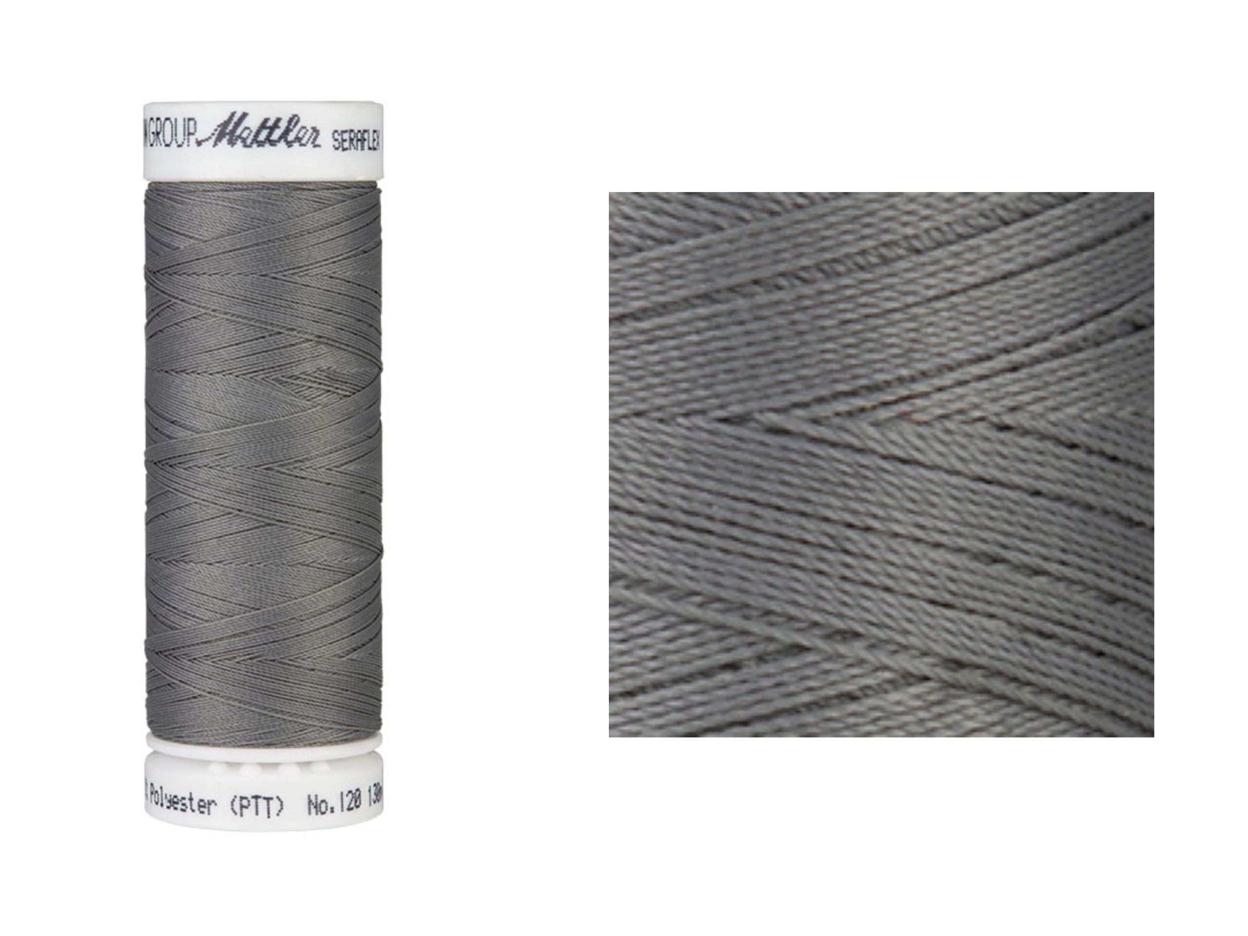 Seraflex Elastik-Nähgarn Tin Grau 318 Amann Mettler 130 m