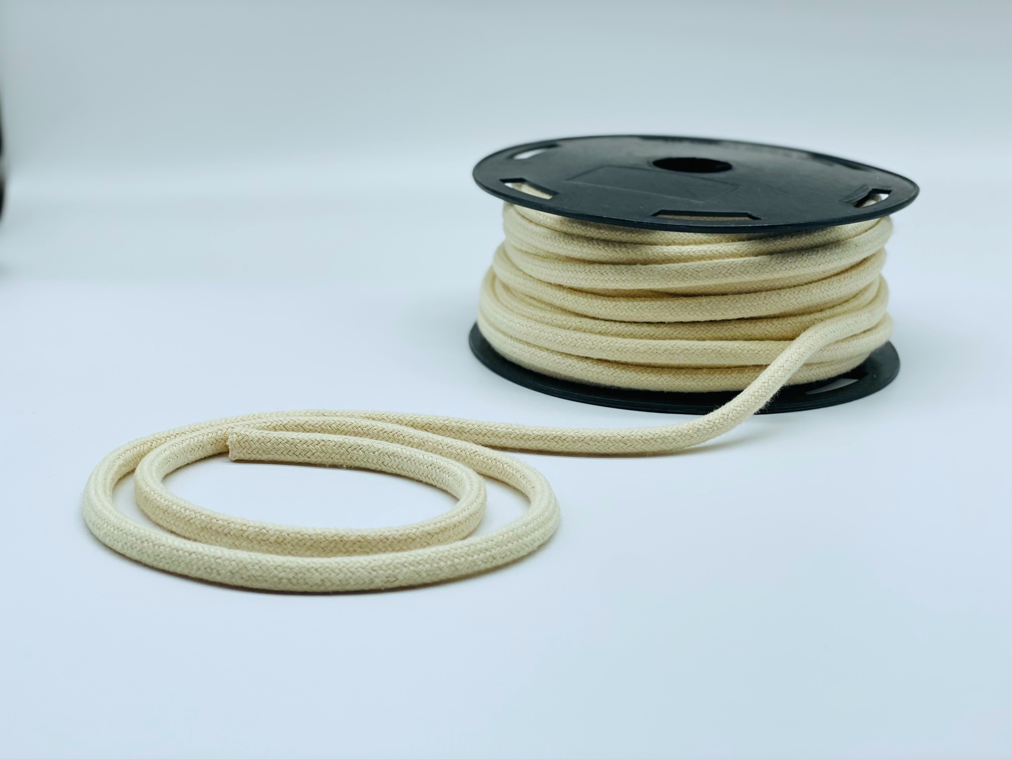 Baumwollkordel 9 mm Naturweiß glatt