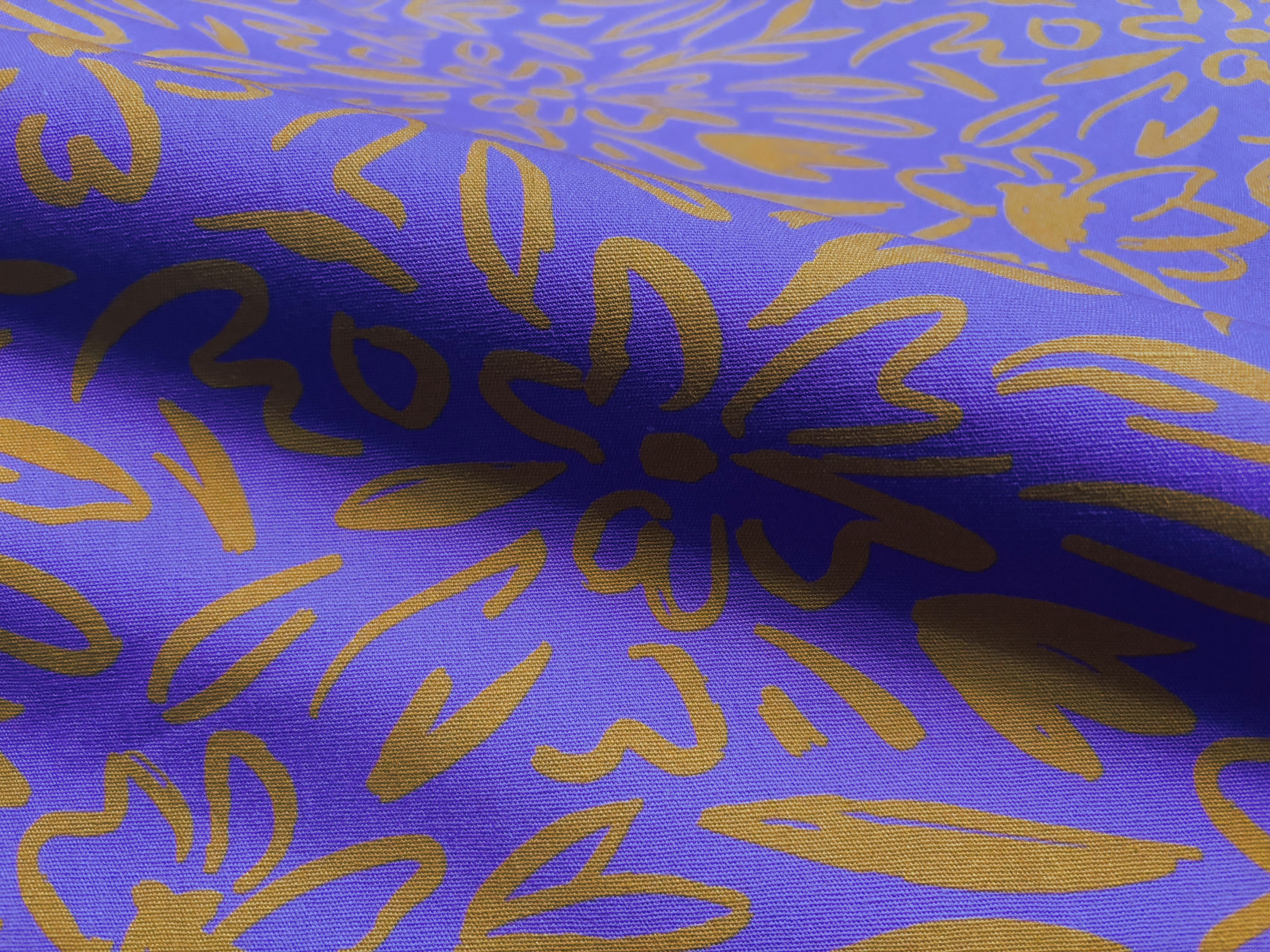 Canvas Abstract Flowers Lila Maisgelb