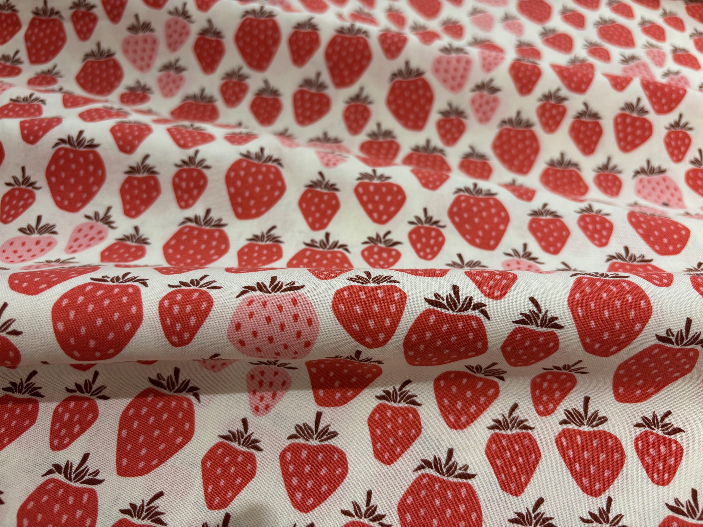 Baumwollstoff Erdbeeren Under the Appletree cotton and steel