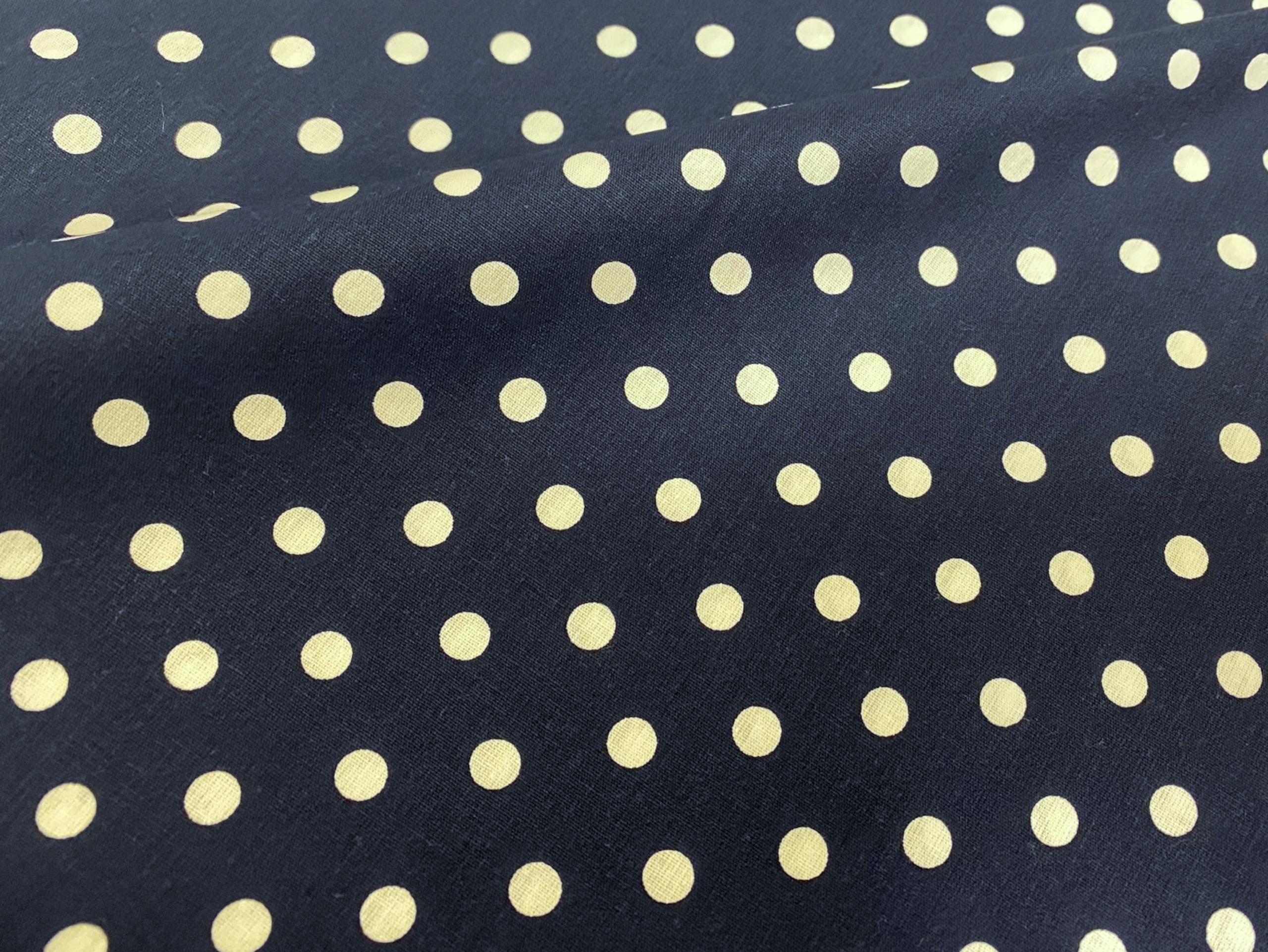 Baumwollstoff Dots Punkte Dunkelblau VH 002