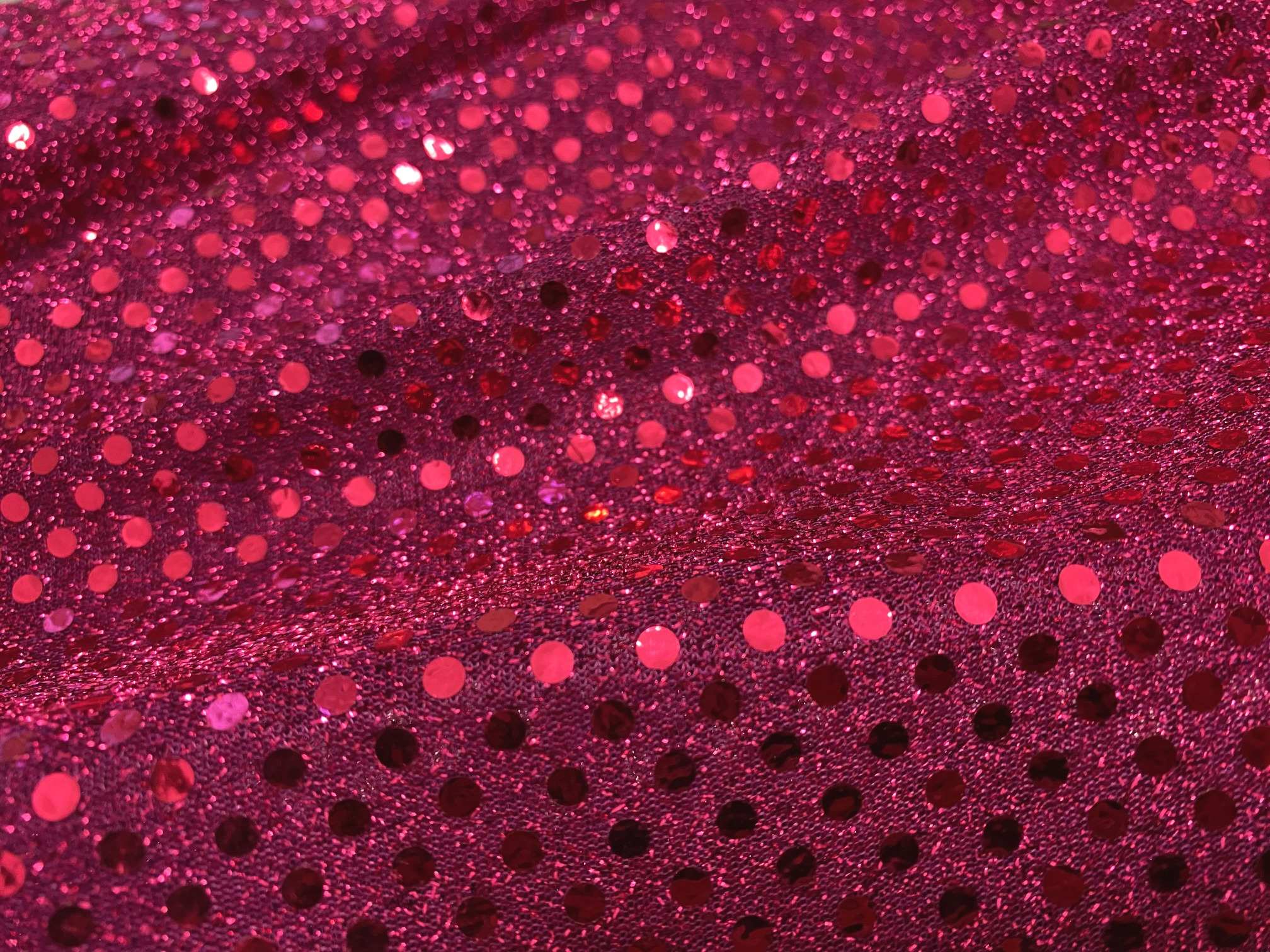 Dehnbarer Dekostoff Glitzer Pailletten Pink